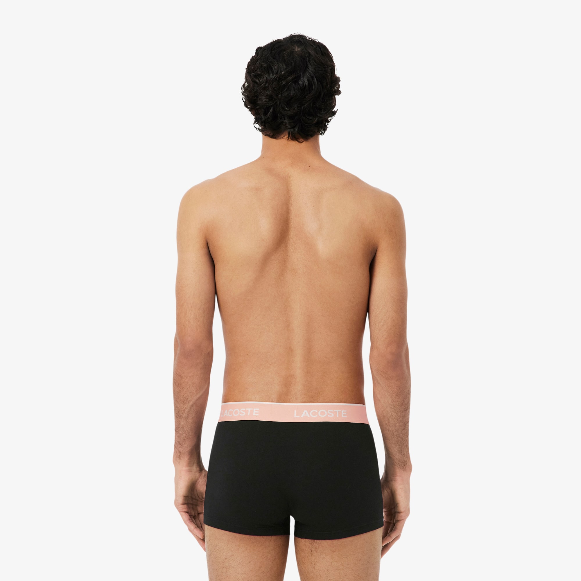 Thumbnail - Lacoste 5er-Pack Trunks aus Stretch-Baumwolle - Noir / Rose / Beige / Marron Clair / Marron Size M