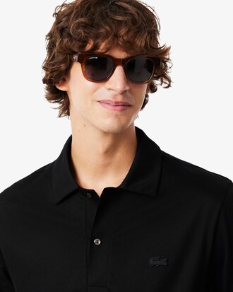 Classic Fit-Polohemd Paris mit offenem Ausschnitt und Stickerei