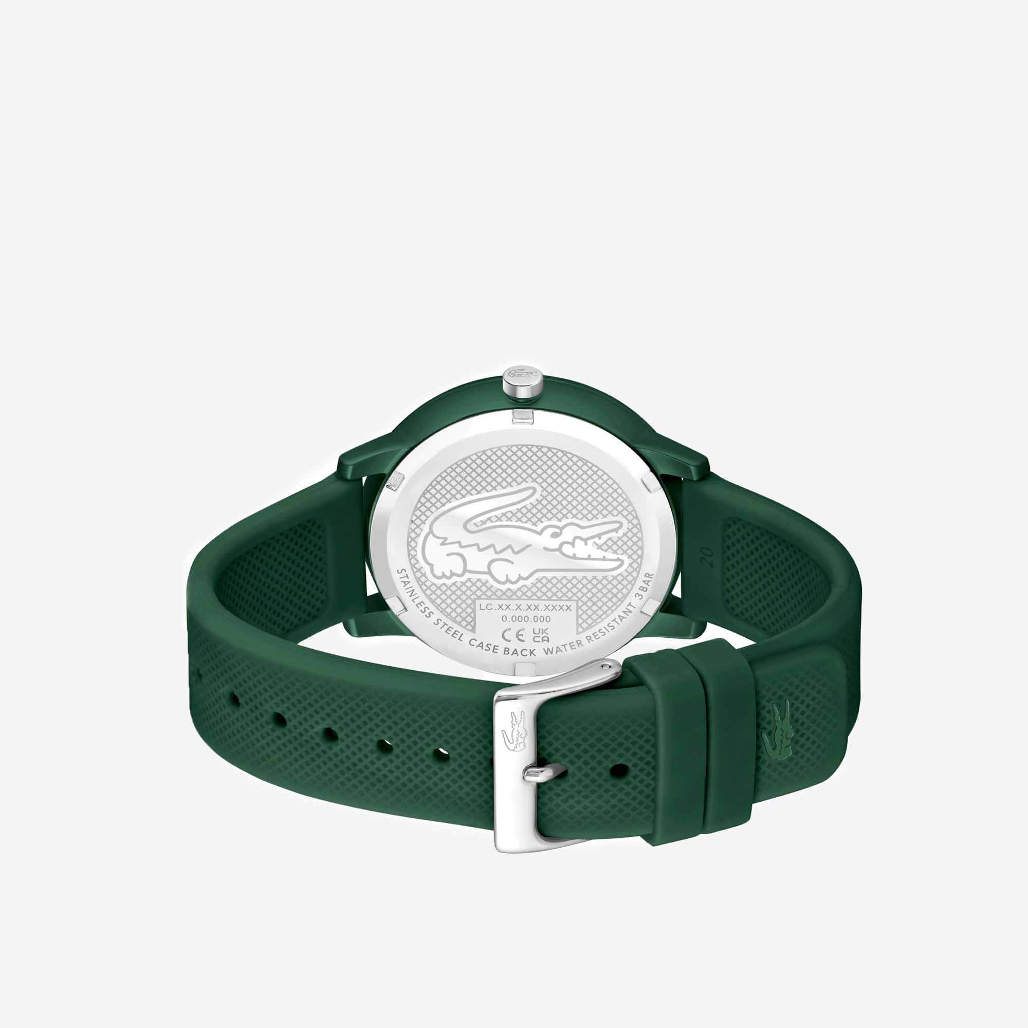 Thumbnail - Lacoste Lacoste MOVE 12.12 Dreizeigeruhr aus khakifarbenem Silikon - SANS COLORIS Size One Size