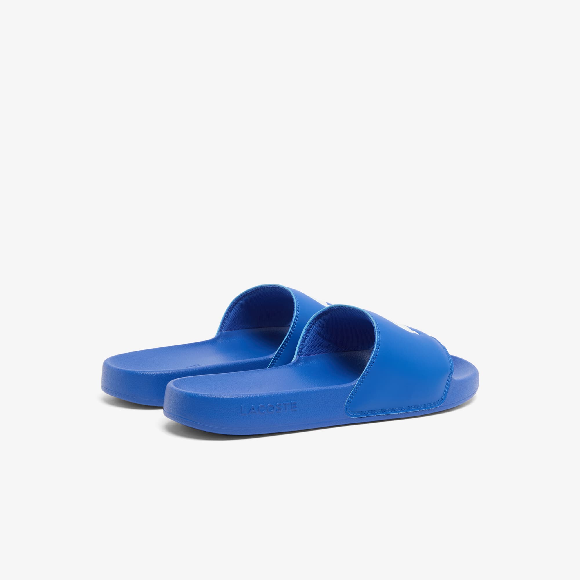 Thumbnail - Lacoste Herren-Schlappen Serve Slide 0.0 - BLU/WHT Size 39.5