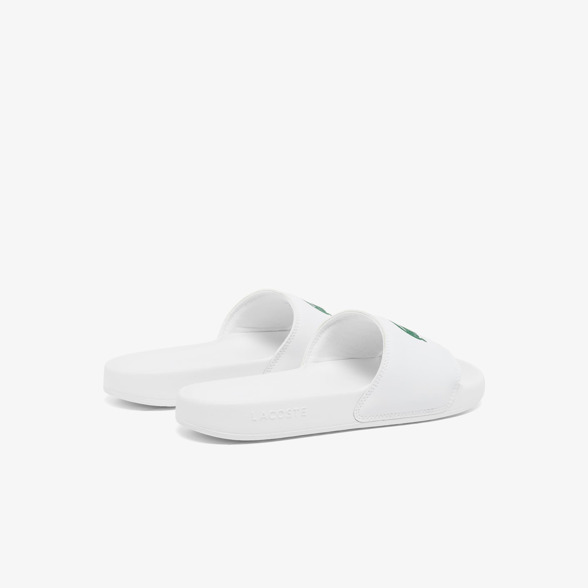 Thumbnail - Lacoste Damen-Schlappen Serve Slide 0.0 - WHITE/GREEN Size 38