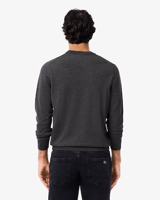 Pullover aus Merinowolle mit Rundhalsausschnitt