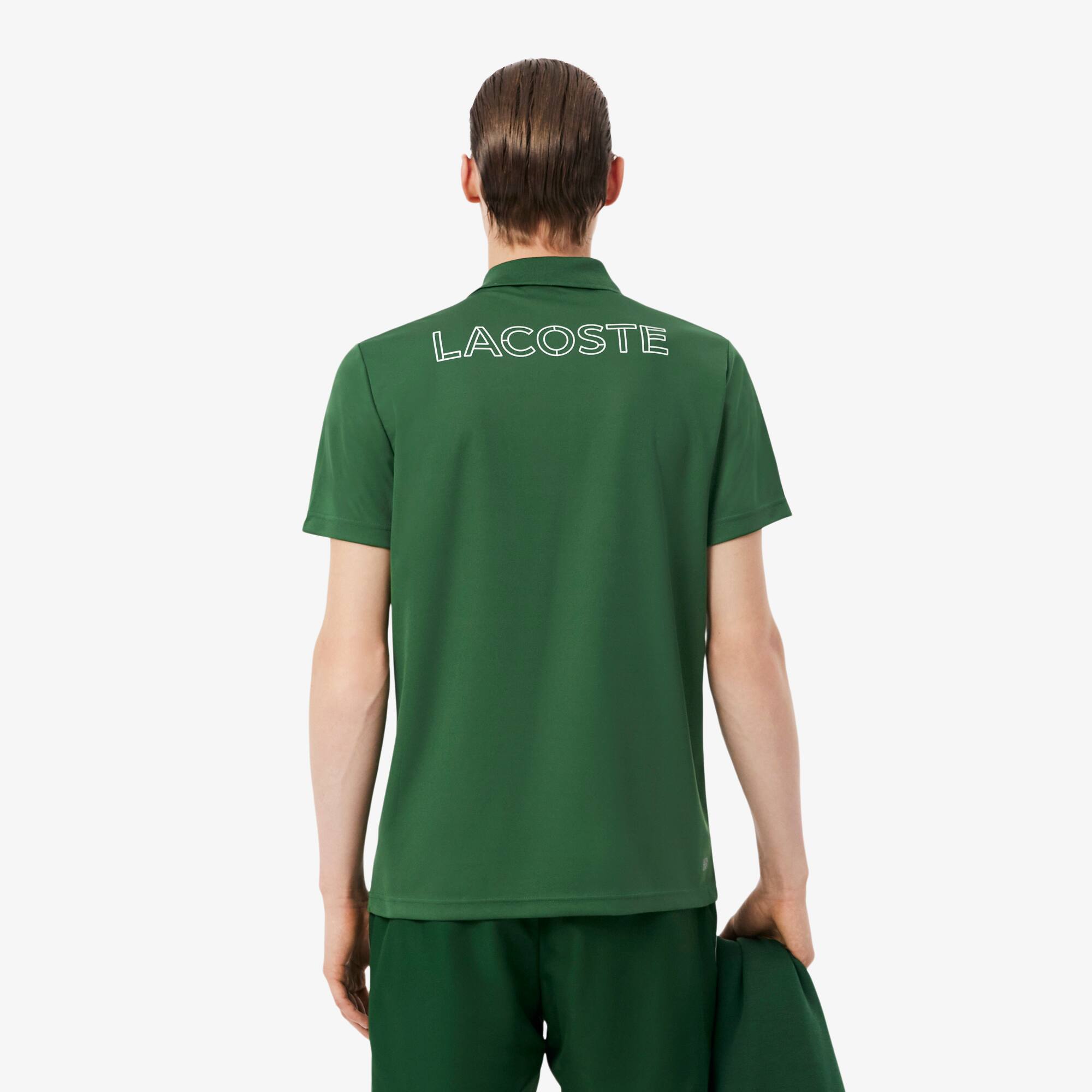Thumbnail - Lacoste Sport-Polohemd mit Print und Ultra-Dry-Technologie - Grün Size 6 - XL