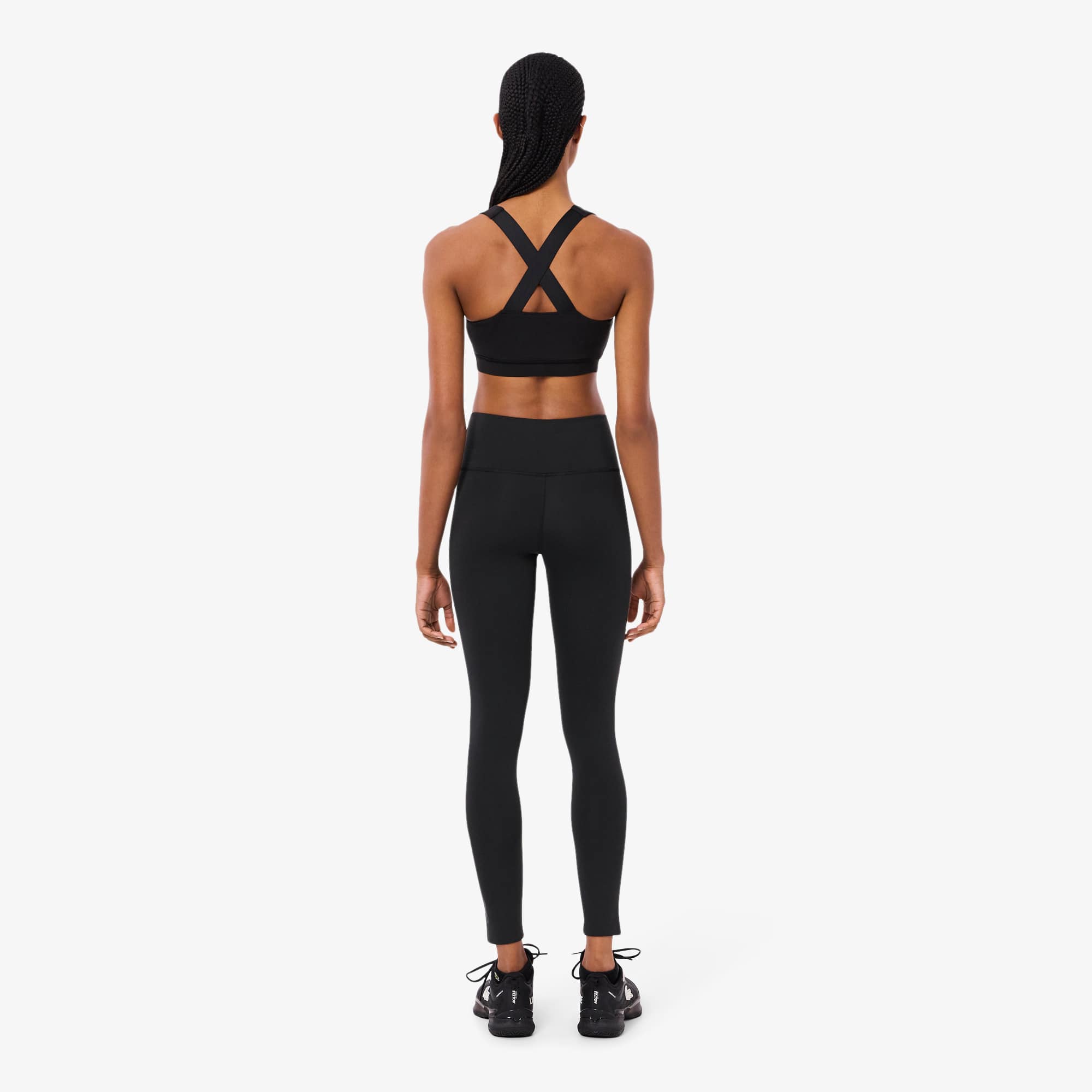 Thumbnail - Lacoste Dehnbare Sport-Leggings mit Print und Ultra Dry-Technologie - Schwarz Size M