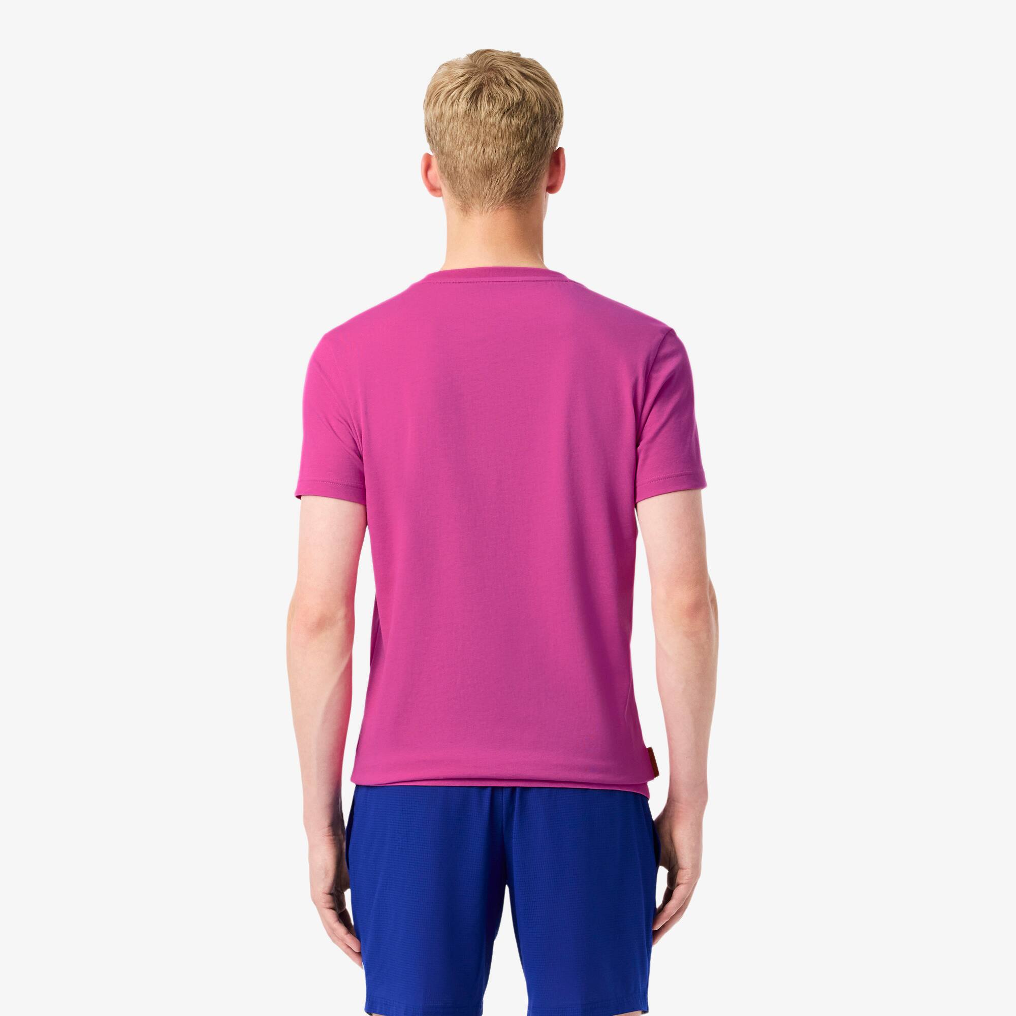 Thumbnail - Lacoste Tennis-T-Shirt Roland-Garros Edition mit Ultra Dry-Technologie - Rosa Size 4XL