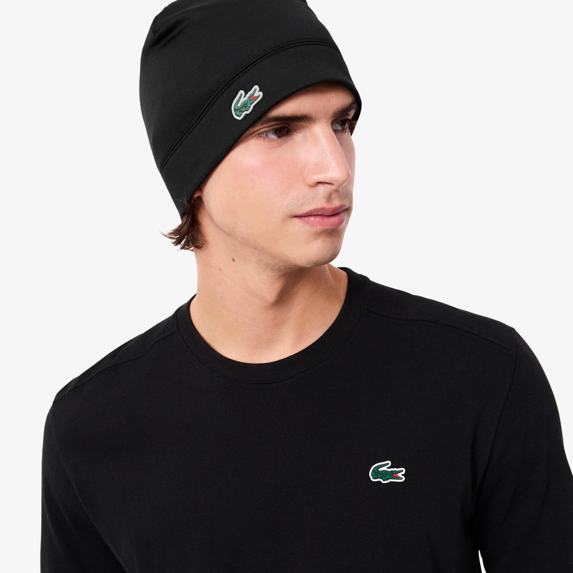 Thumbnail - Lacoste Reflektierende Sportmütze aus Polar-Fleece mit Krokodil - Schwarz Size One Size