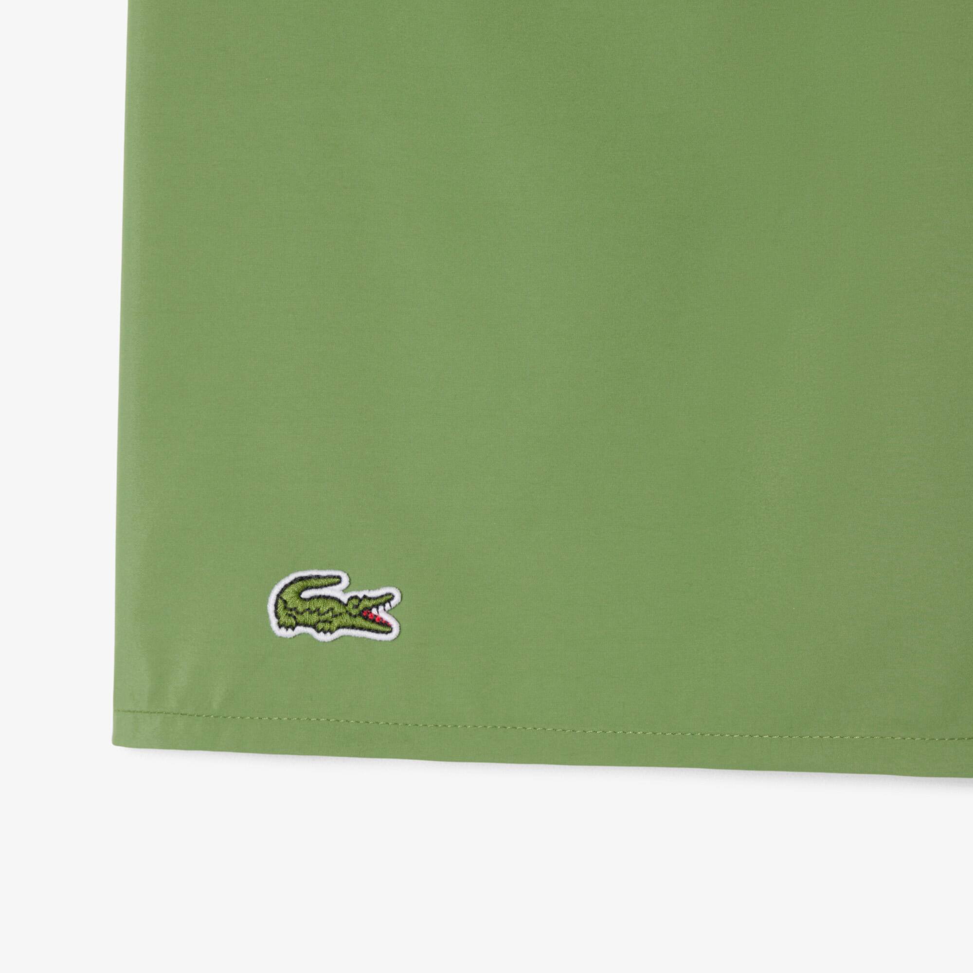 Thumbnail - Lacoste Halblange, einfarbige Badehose - Vert Size M