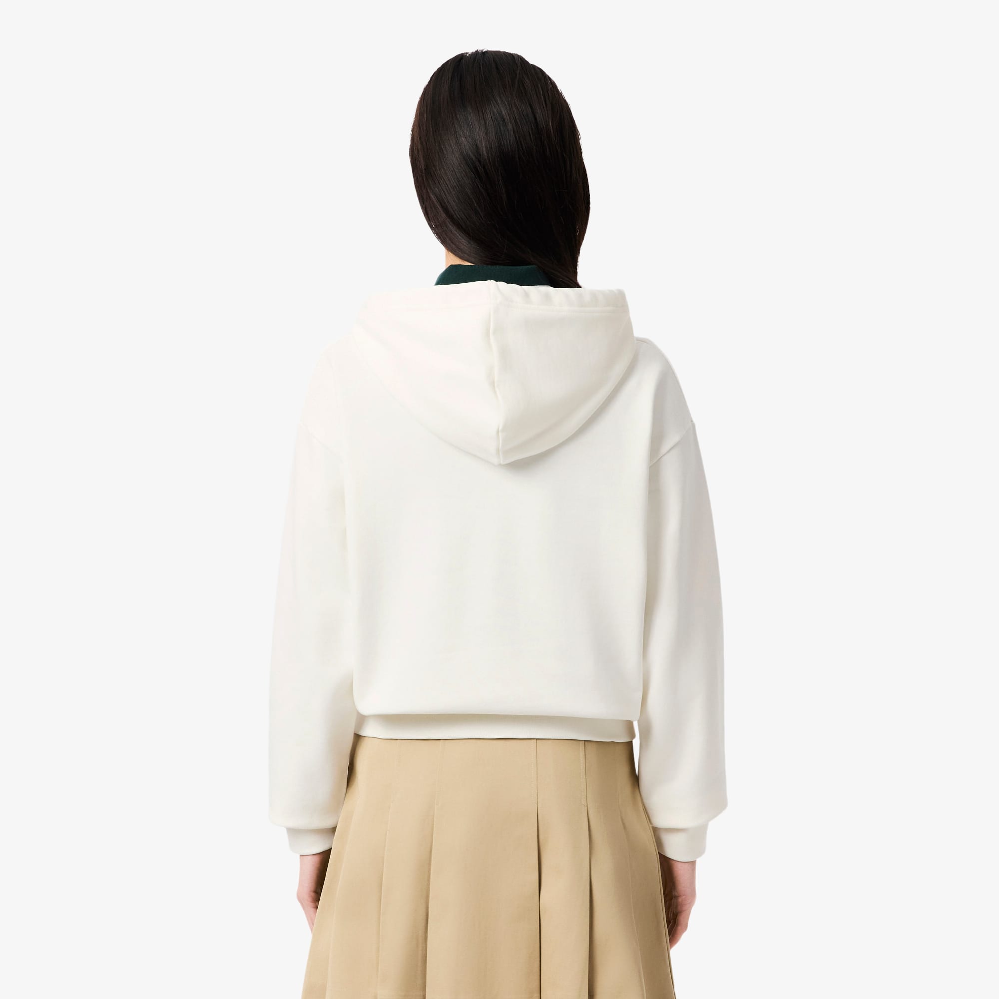 Thumbnail - Lacoste Übergroßer Hoodie aus Fleece - Weiß Size 42