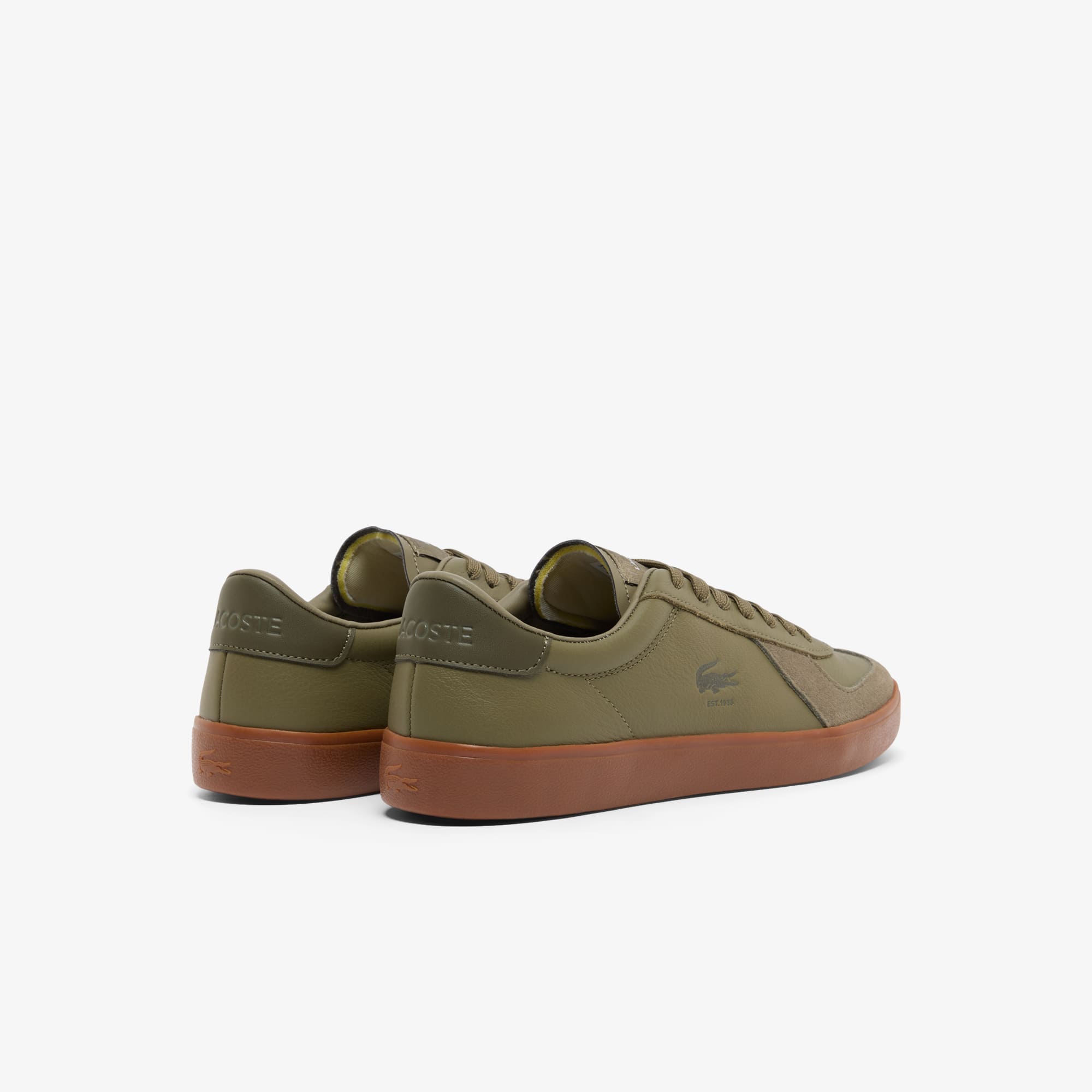 Thumbnail - Lacoste Herren-Sneakers Baseshot Pro aus Leder - KHK/GUM Size 42.5