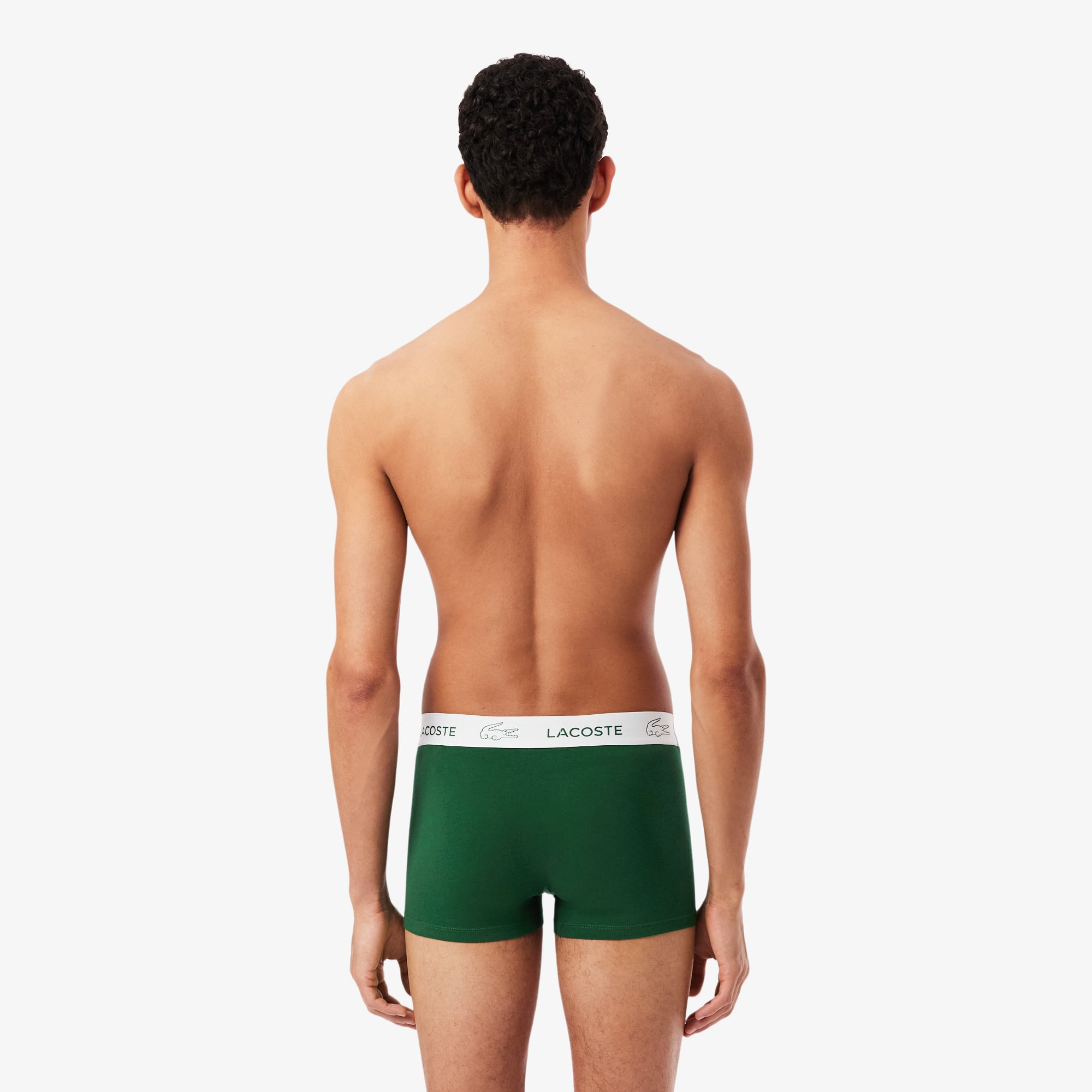 Thumbnail - Lacoste 3er-Pack Trunks aus Stretch-Baumwolle - Grün Size XXL