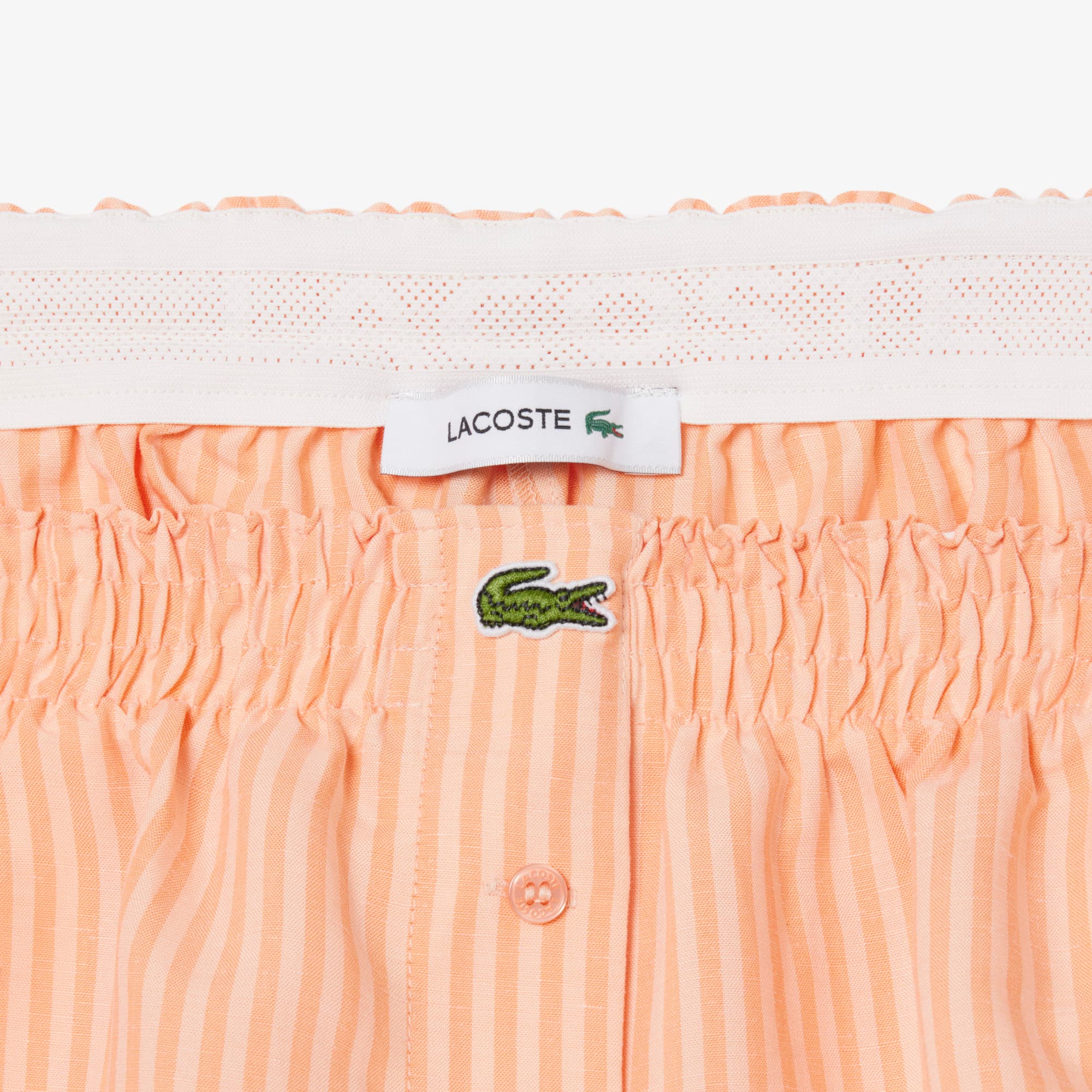 Thumbnail - Lacoste Oversized-Shorts aus Leinenmischung - Rose / Orange Size 32