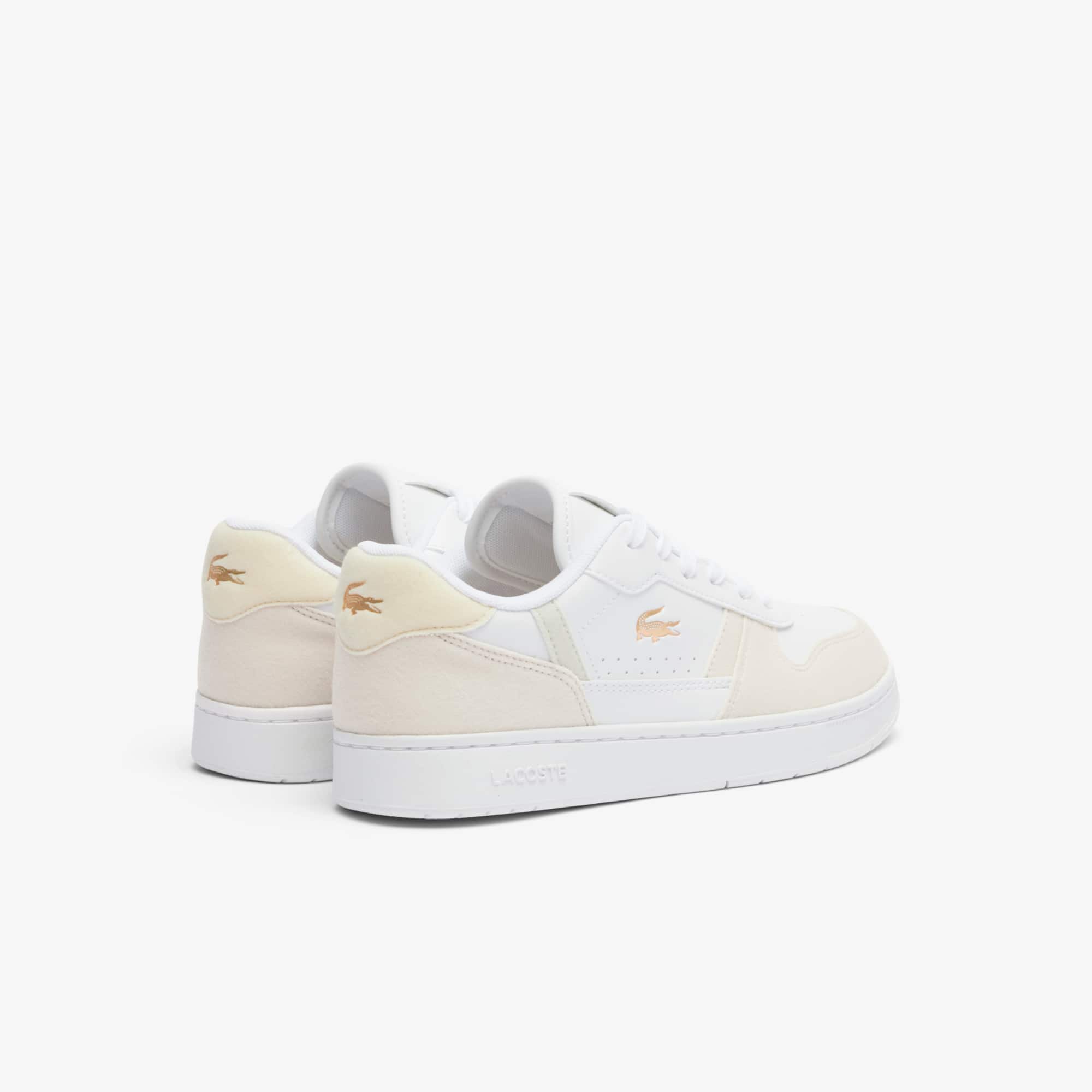 Thumbnail - Lacoste Junior T-Clip Set Sneakers - WHITE/LIGHT PINK Size 36