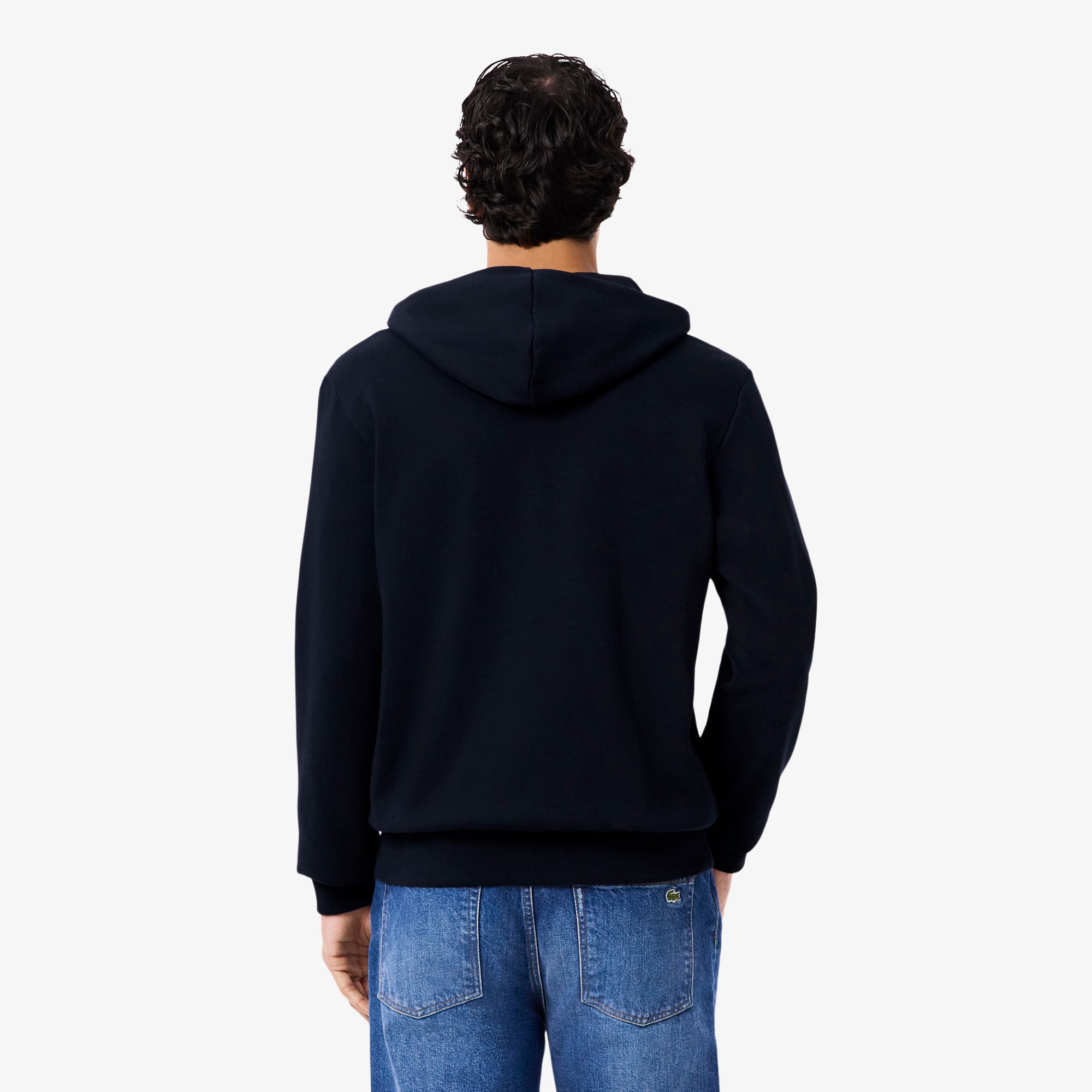 Thumbnail - Lacoste Hoodie aus Fleece mit Reißverschluss - Navy Blau Size L