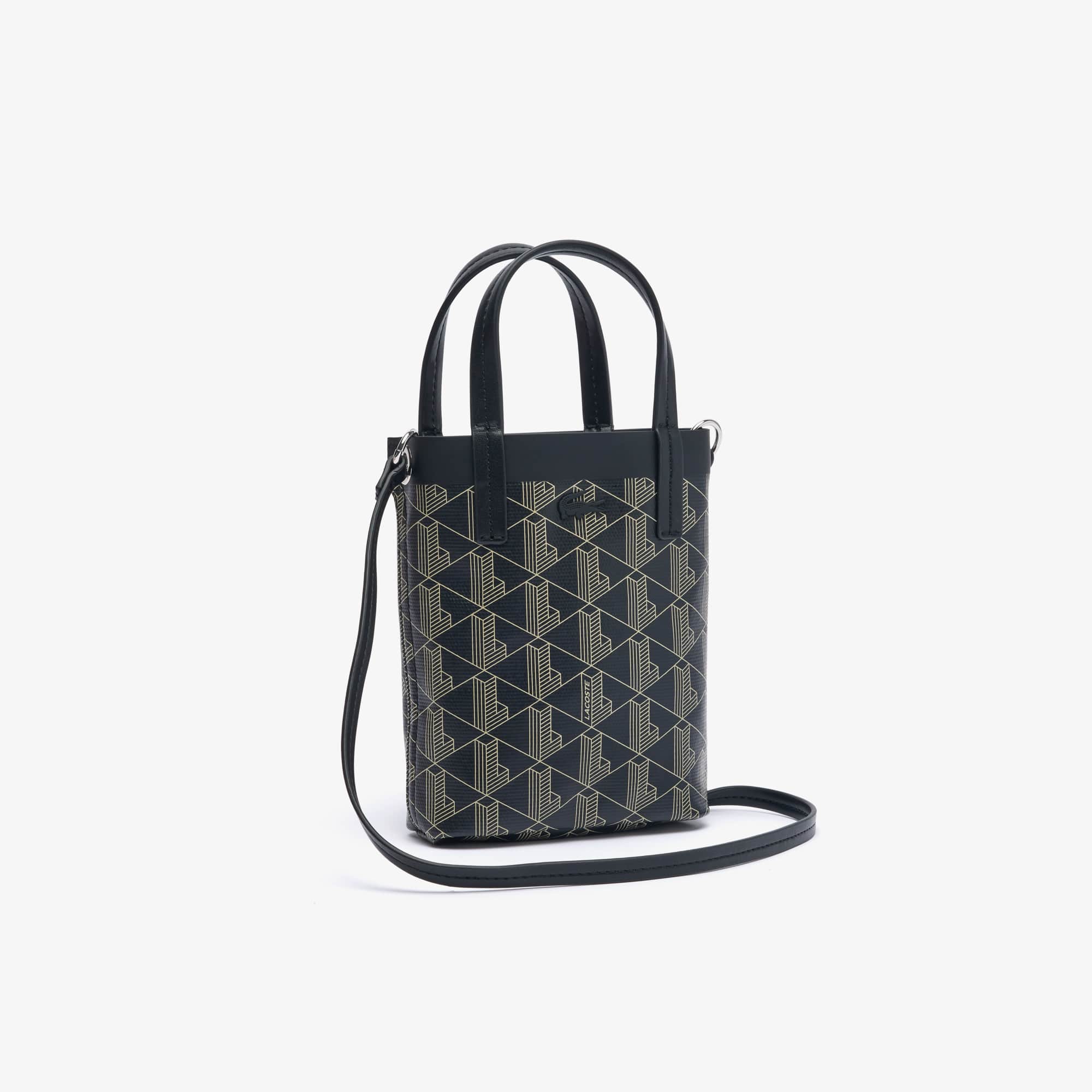 Thumbnail - Lacoste Mini-Tote Bag Zely mit Tasche - MONO NOIR BEIGE Size One Size