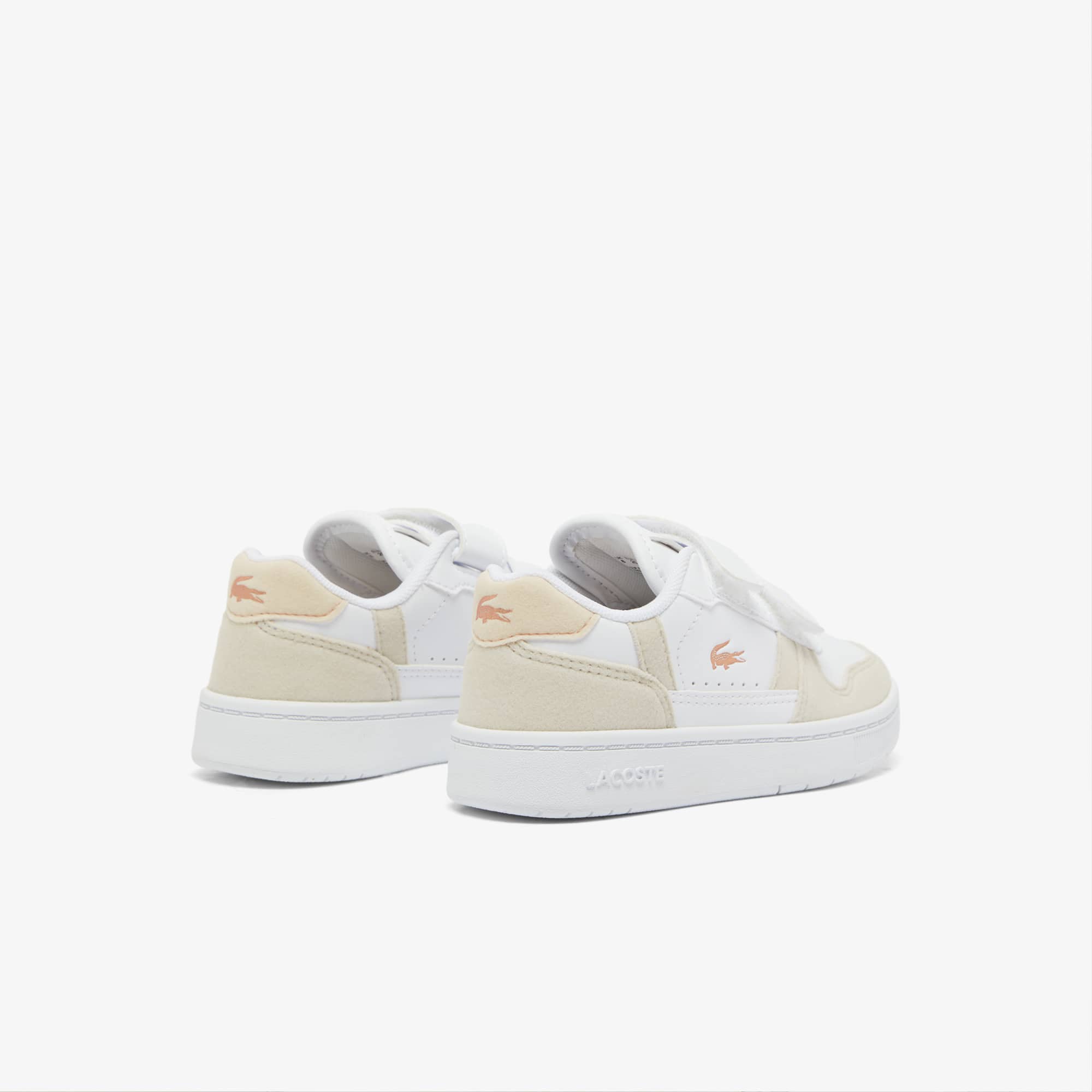 Thumbnail - Lacoste Kinder Sneaker T-Clip Set - WHITE/LIGHT PINK Size 20.5