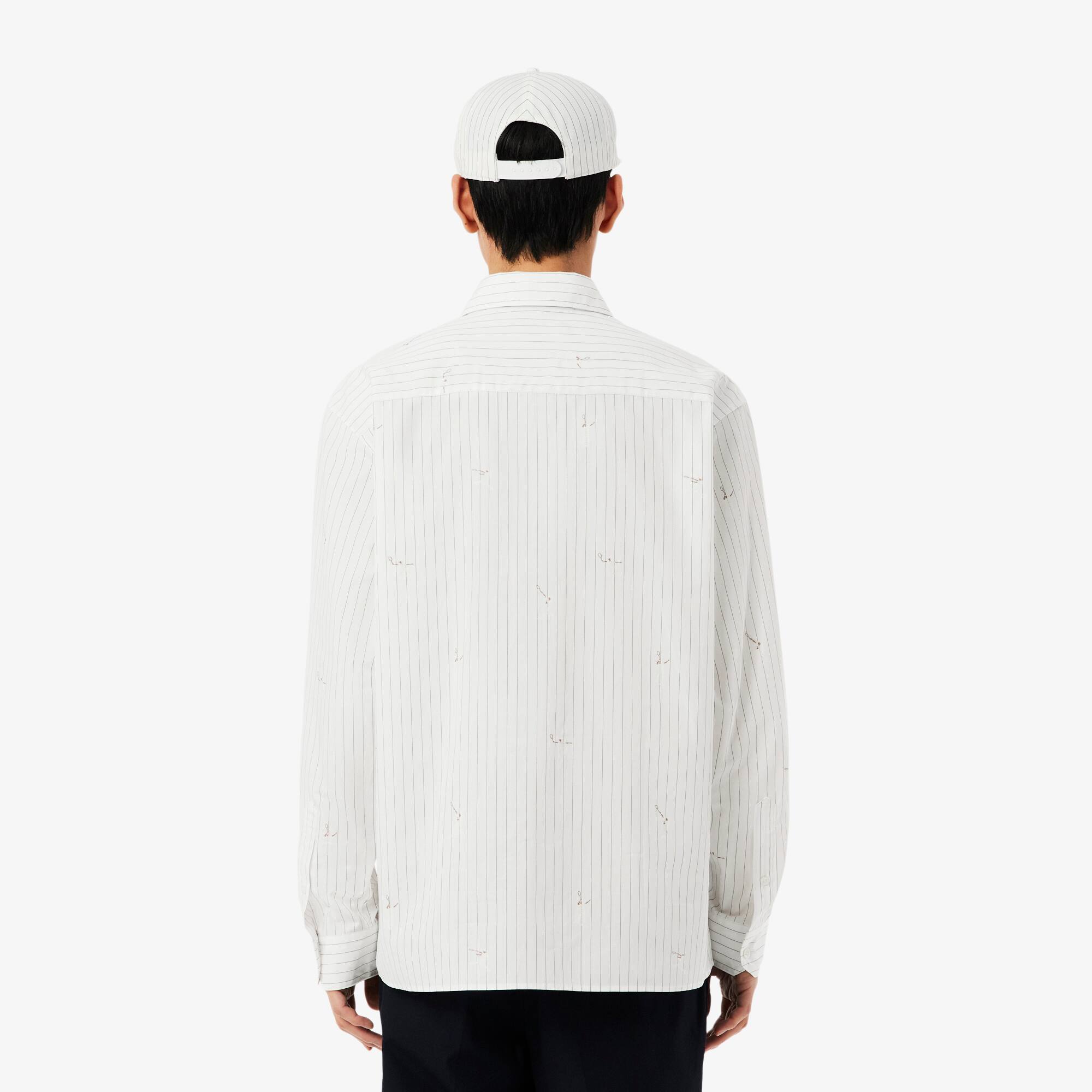 Thumbnail - Lacoste Relaxed Fit-Hemd aus Baumwolle mit Stickerei - Weiß Size 41