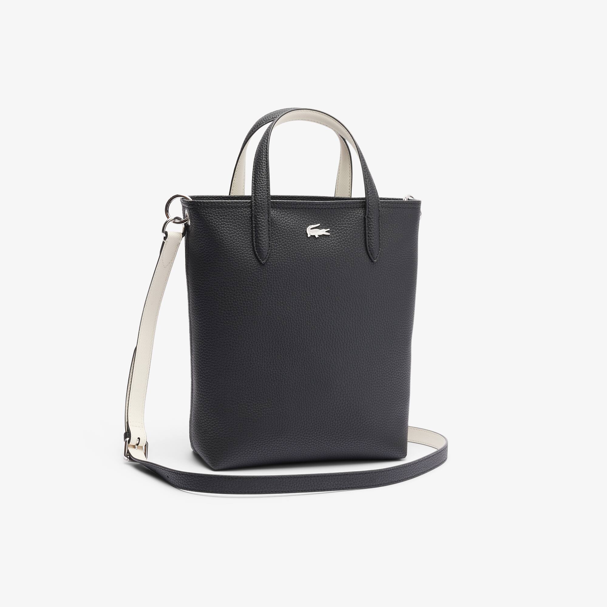 Thumbnail - Lacoste Vertikal wendbare Tote Bag Anna - NOIR FARINE Size One Size