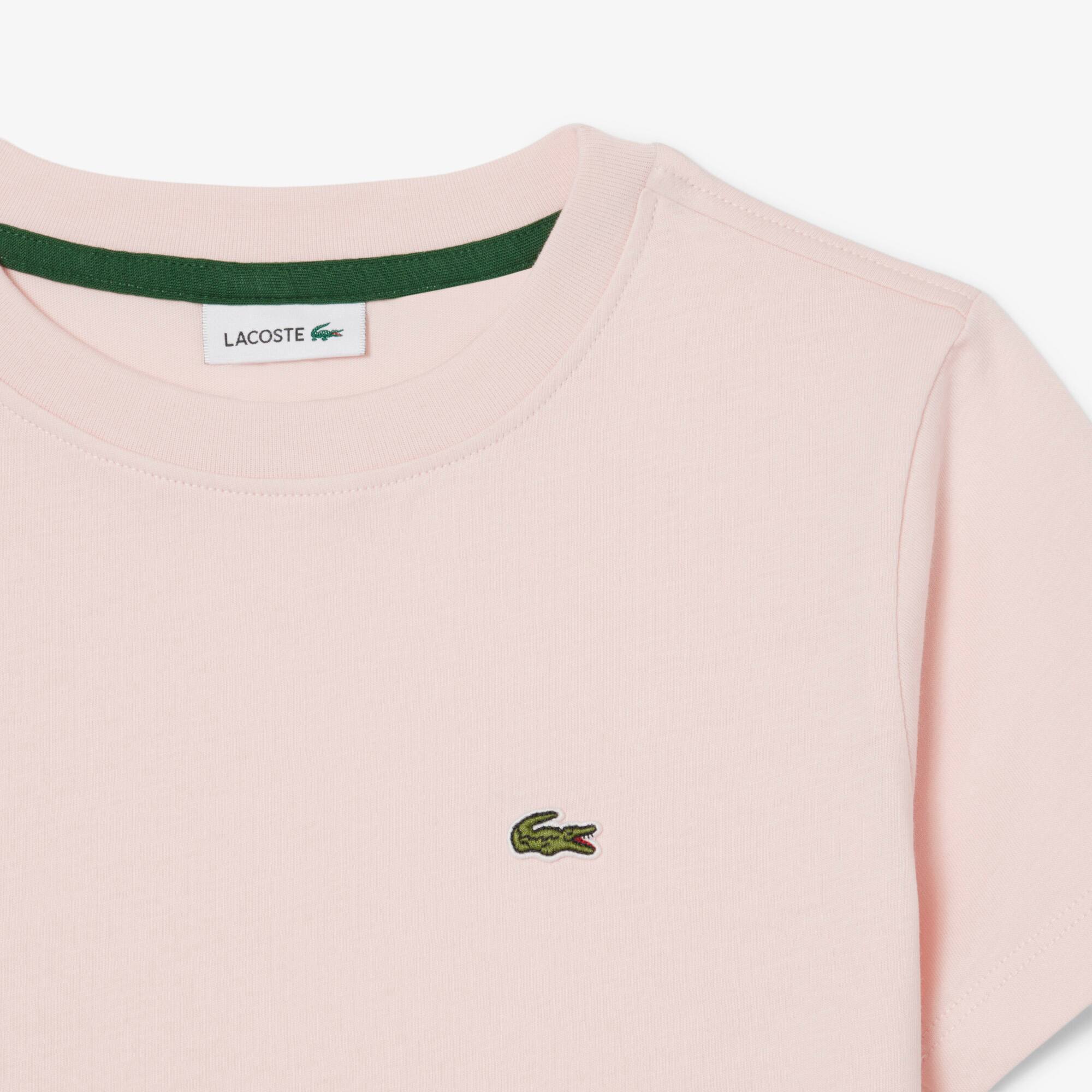 Thumbnail - Lacoste Unisex T-Shirt aus Baumwolle - Hellrosa Size 8 - 8A