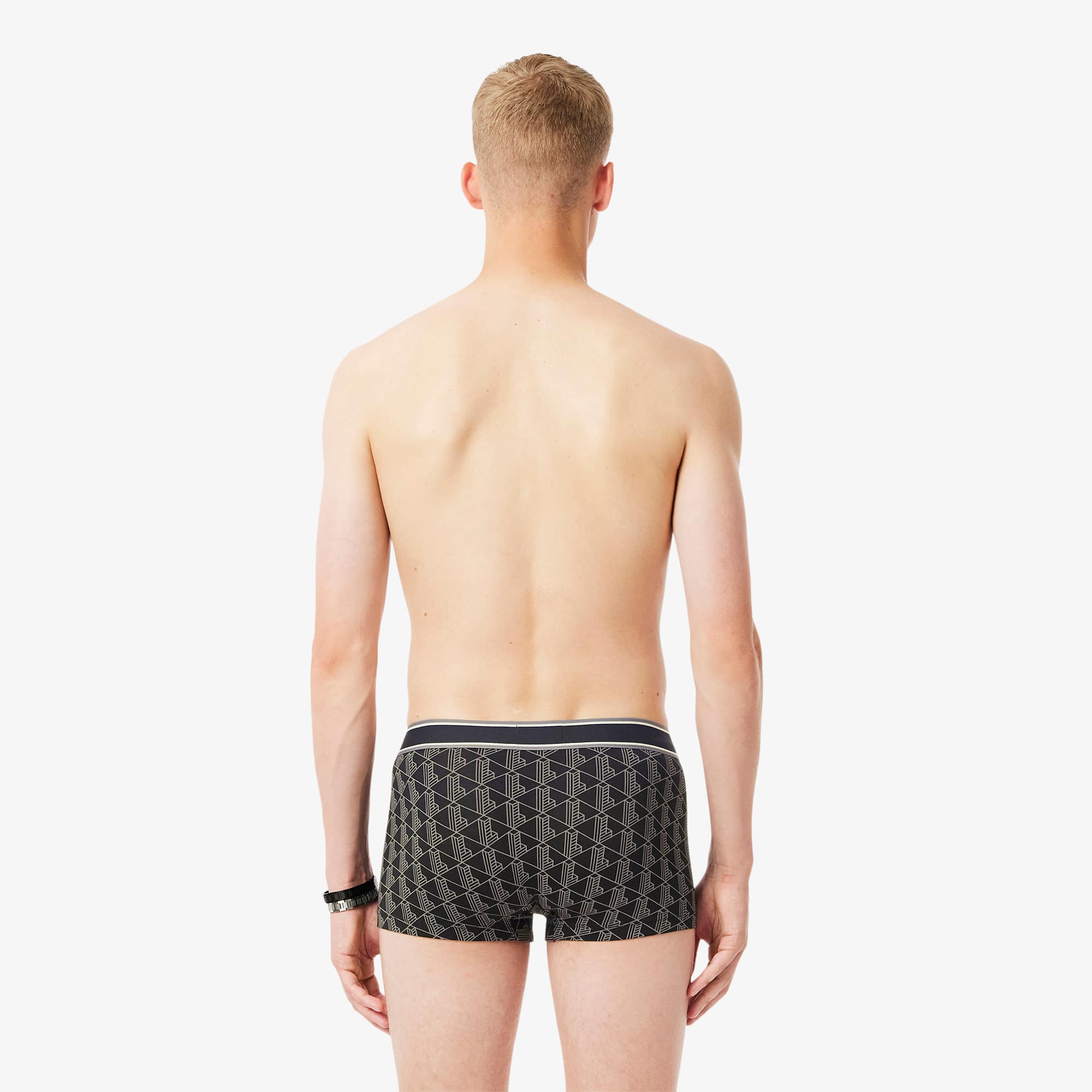 Thumbnail - Lacoste 3er-Pack Trunks mit Monogramm - Schwarz Size M