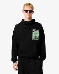 Hoodie aus Fleece mit Print