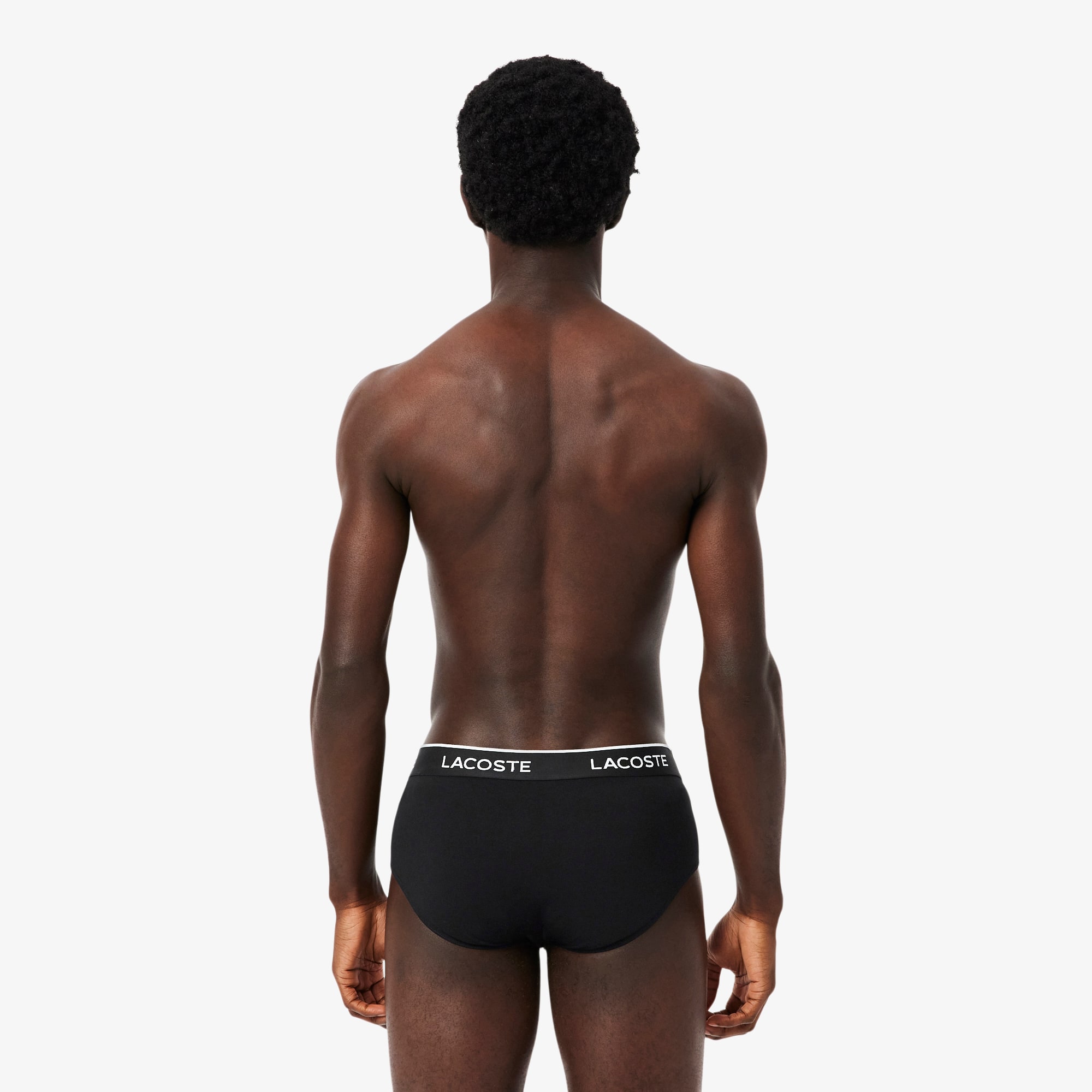 Thumbnail - Lacoste 3er-Pack Slips aus Baumwollgewebe - Schwarz Size L