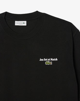 Loose Fit-T-Shirt aus schwerem Jersey mit Print