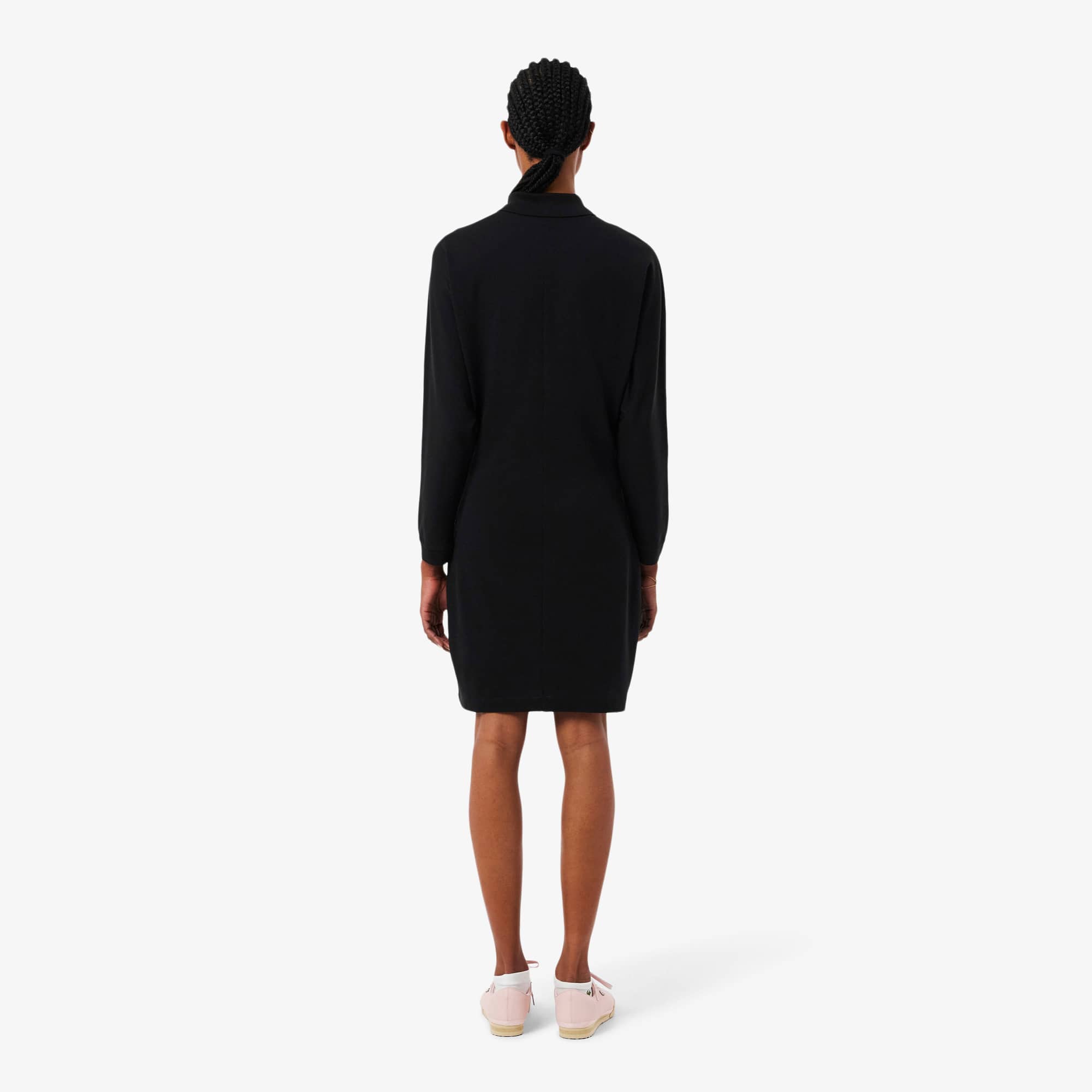 Thumbnail - Lacoste Slim Fit-Polokleid aus fließendem Piqué - Schwarz Size 42