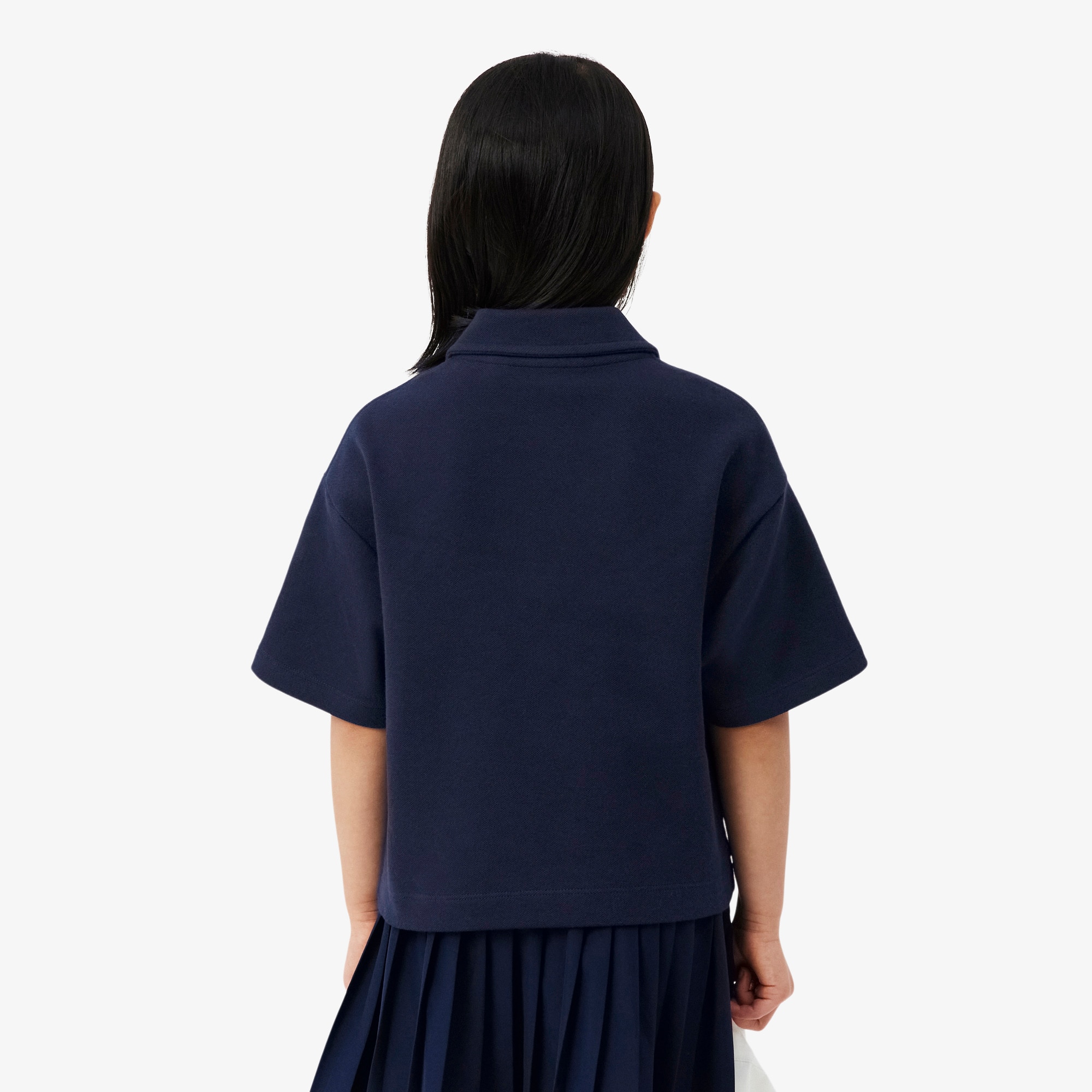 Thumbnail - Lacoste Oversized Polohemd aus Piqué - Navy Blau Size 8 - 8A