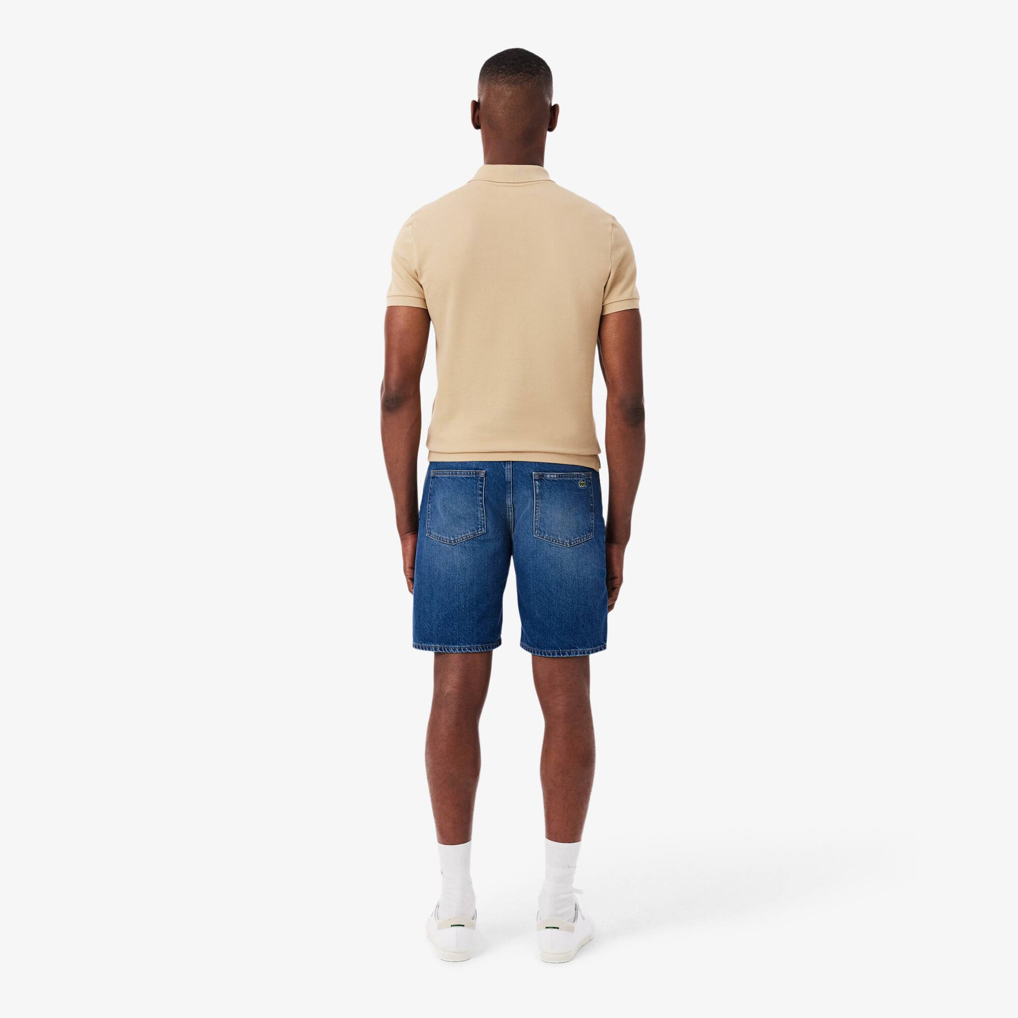 Thumbnail - Lacoste Straight Fit-Bermudashorts aus Denim - Blau Size 13 - 44