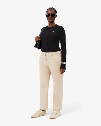 Slim Fit-T-Shirt aus gerippter Baumwolle