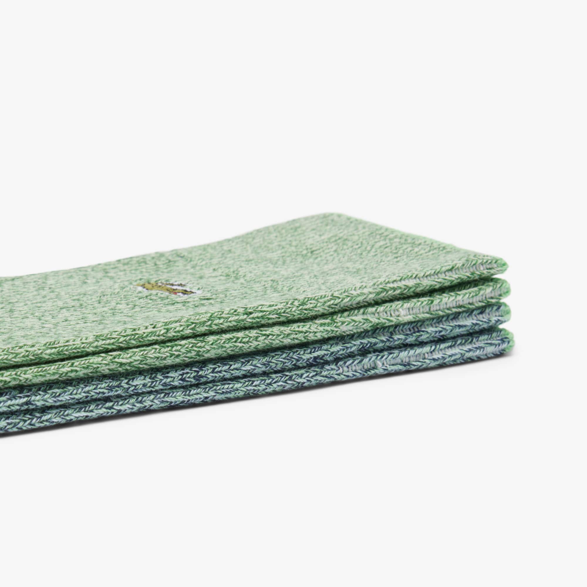 Thumbnail - Lacoste 2er-Pack Baumwollsocken - Gelb / Navy Blau / Grün / Blau Size 39/42