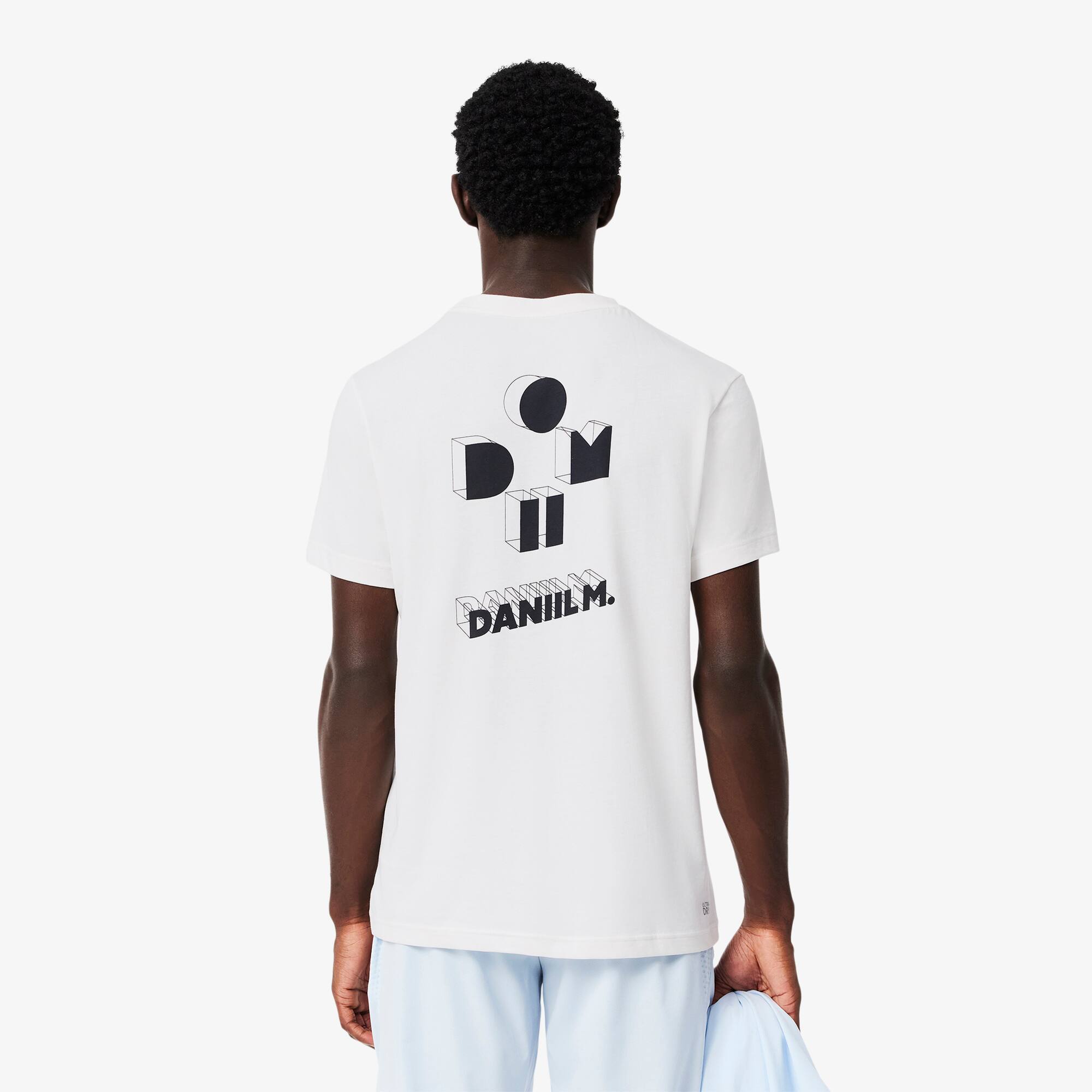 Thumbnail - Lacoste T-Shirt Lacoste Tennis x Daniil Medvedev mit Ultra Dry-Technologie - Weiß Size M