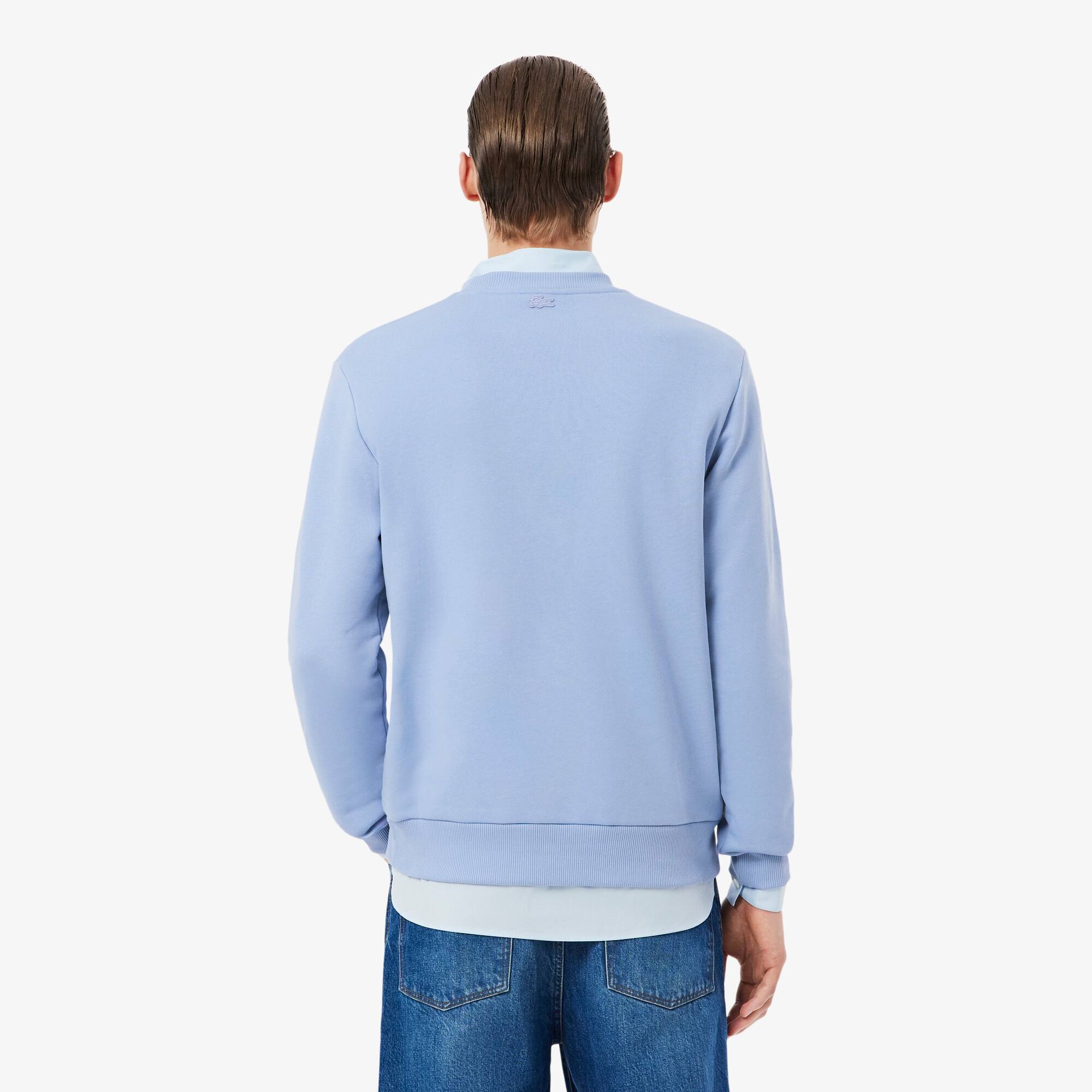 Thumbnail - Lacoste Sweatshirt aus Fleece mit Stickmotiv - Lila Size S