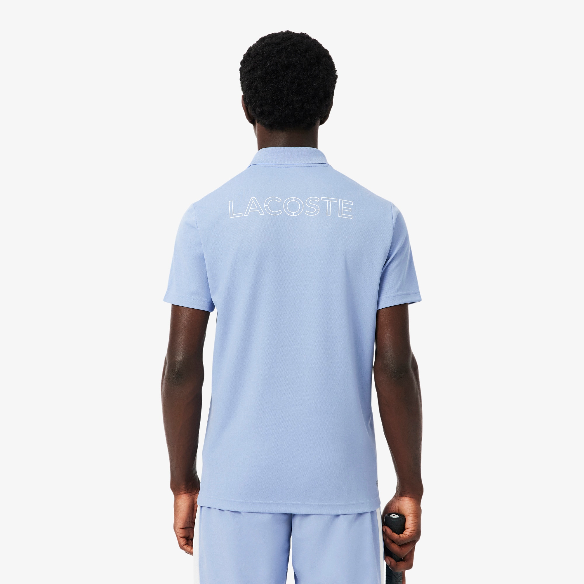 Thumbnail - Lacoste Sport-Polohemd mit Print und Ultra-Dry-Technologie - Hellblau Size M