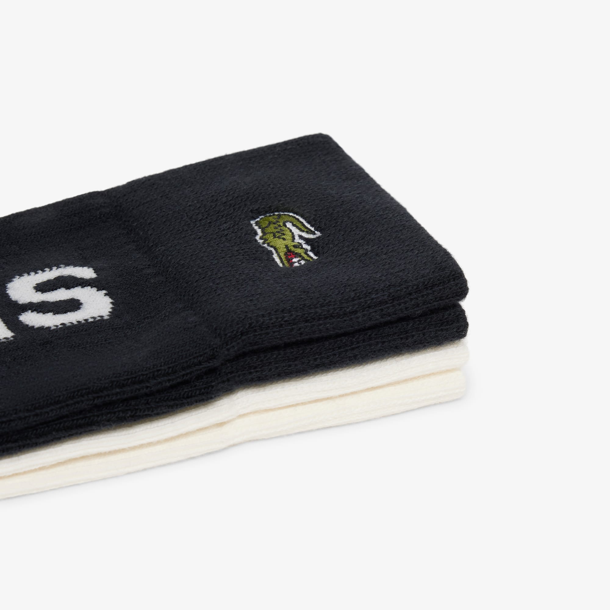 Thumbnail - Lacoste 2er-Pack Rippstricksocken - Blanc / Noir / Blanc Size 35/38