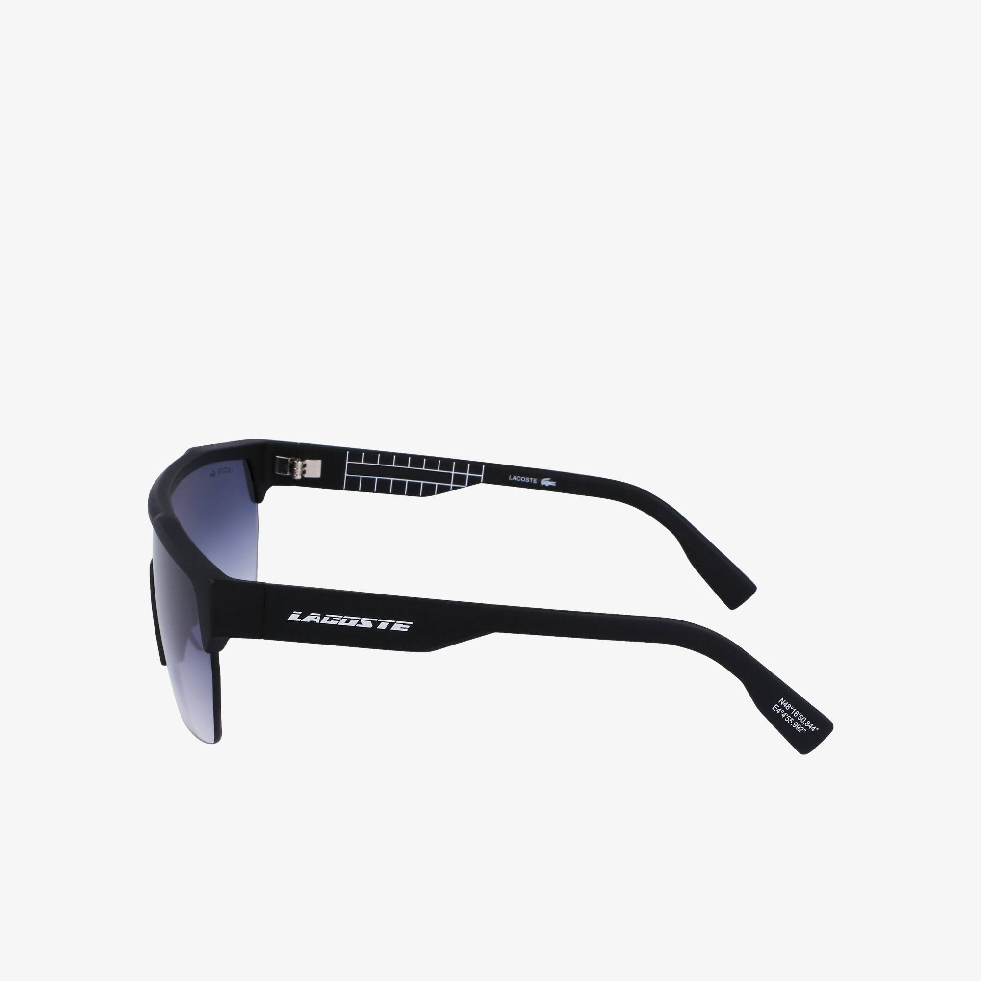Thumbnail - Lacoste Rechteckige Sonnenbrille Lacoste Active - MATTE BLACK Size One Size