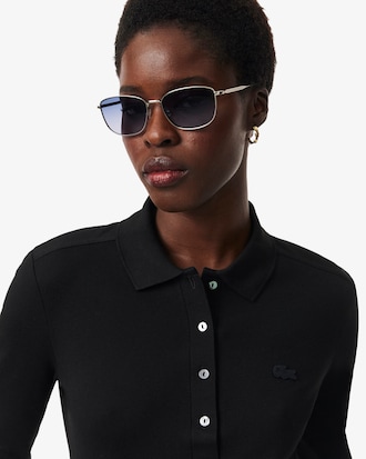 Slim Fit-Polohemd L.12.D aus dehnbarem Mini Piqu&eacute;