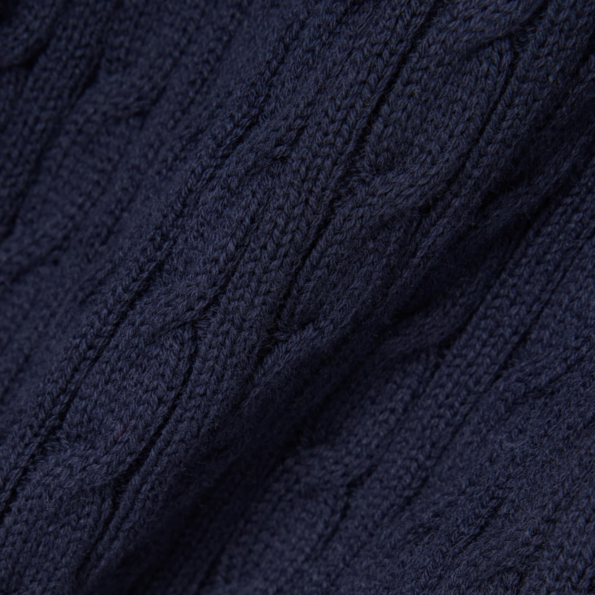 Thumbnail - Lacoste Gestreifter Cardigan aus Strick mit Zopfmuster - Navy Blau Size 42