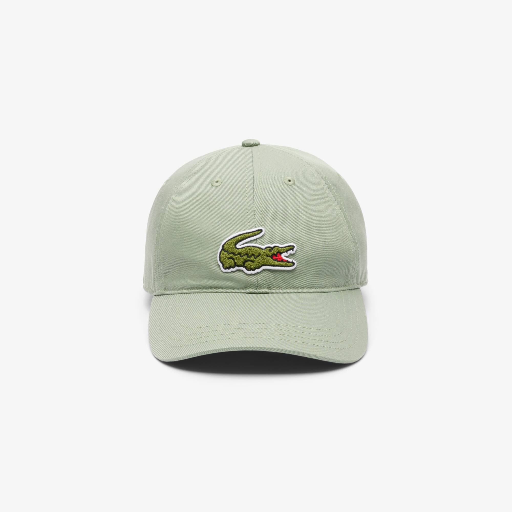 Thumbnail - Lacoste Kappe aus Baumwoll-Twill mit Krokodil-Badge - Grün Size One Size