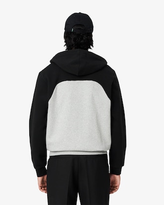 Hoodie mit Reißverschluss und Colorblock-Design