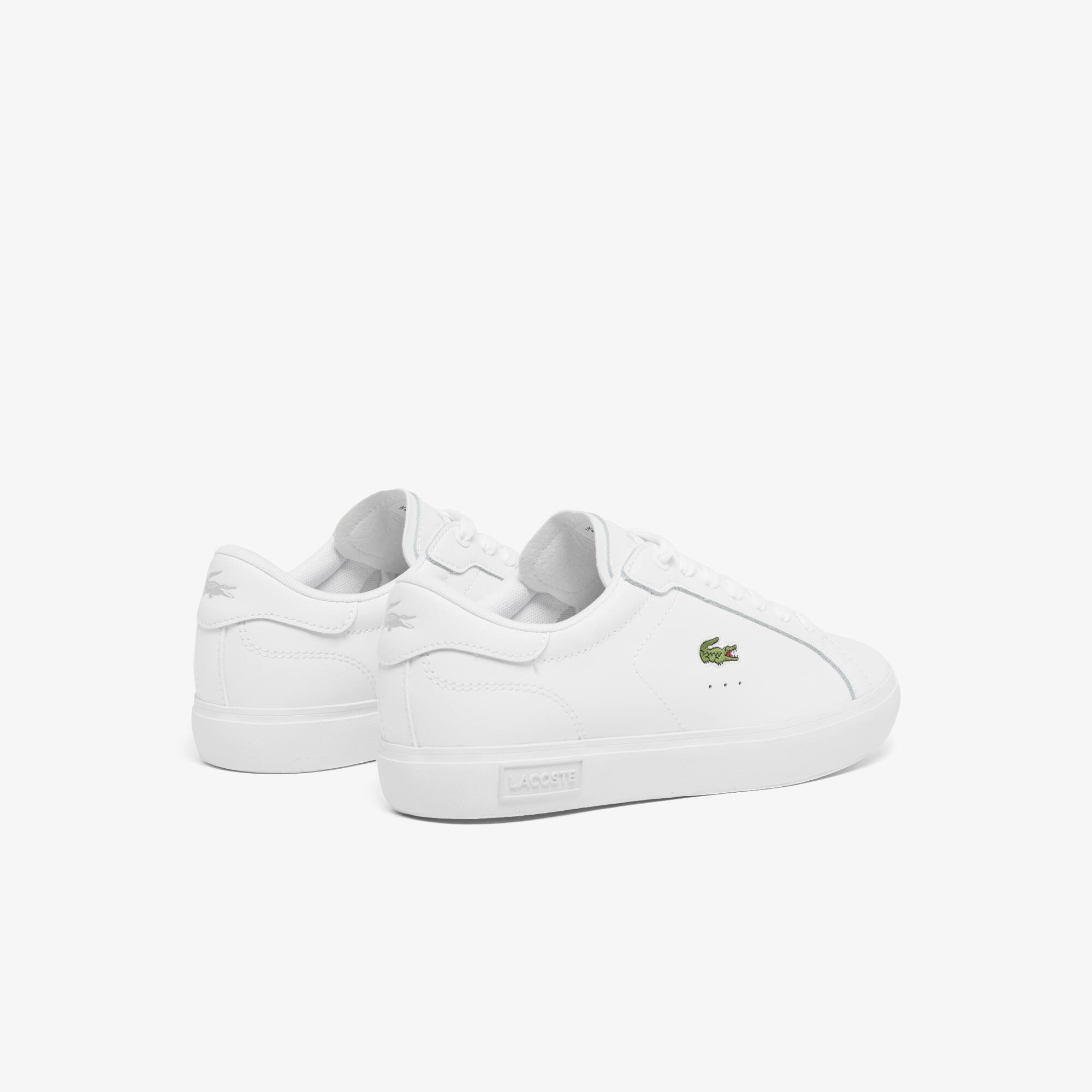 Thumbnail - Lacoste Damen-Sneakers Powercourt aus Leder - WHITE/WHITE Size 38