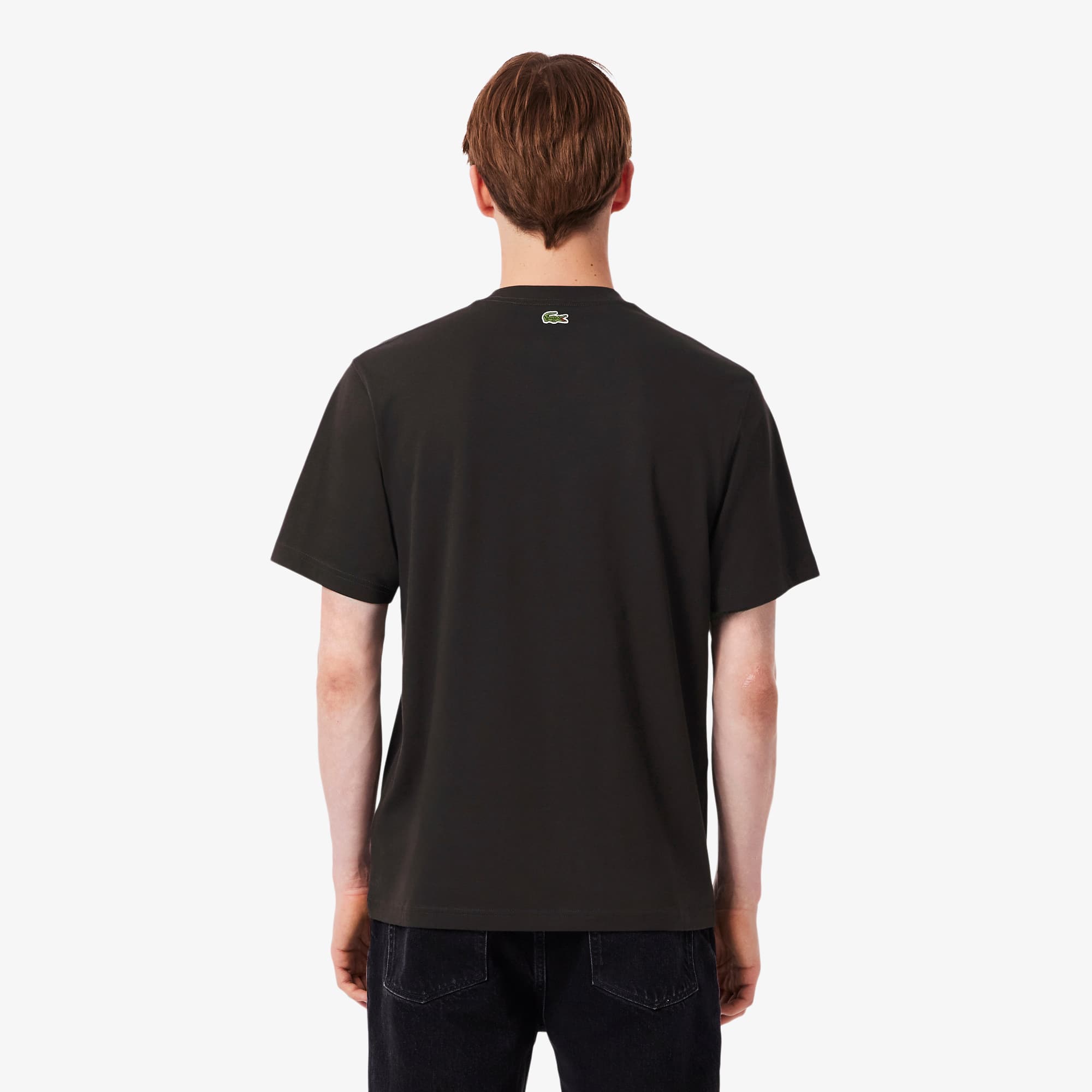 Thumbnail - Lacoste T-Shirt aus Baumwolle mit Print - Braun Size XXL