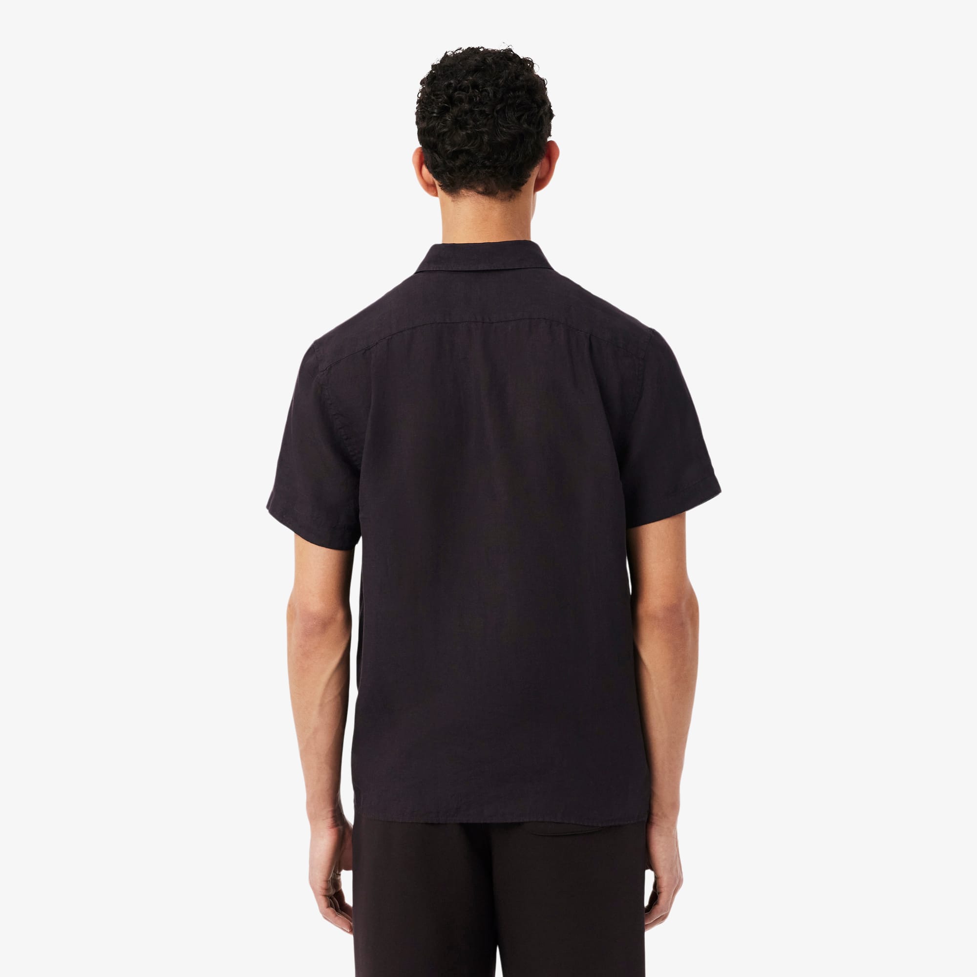 Thumbnail - Lacoste Leinenhemd mit kurzen Ärmeln - Braun Size 45