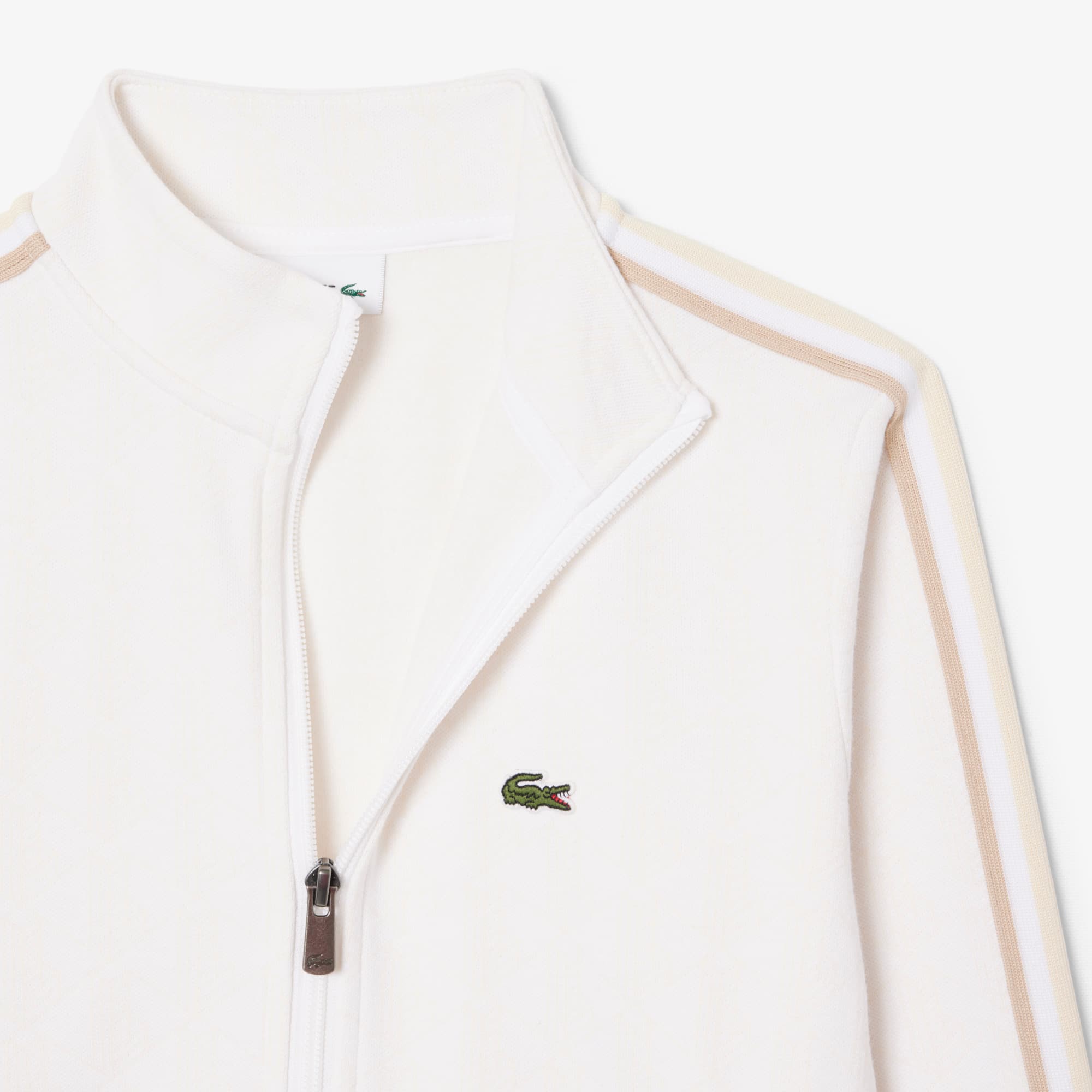 Thumbnail - Lacoste Unisex-Sweatshirt mit Monogramm, Reißverschluss und hohem Kragen - Weiß Size 12 - 16A