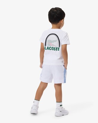 Sportshorts aus Diamant-Taft mit Colorblock-Design