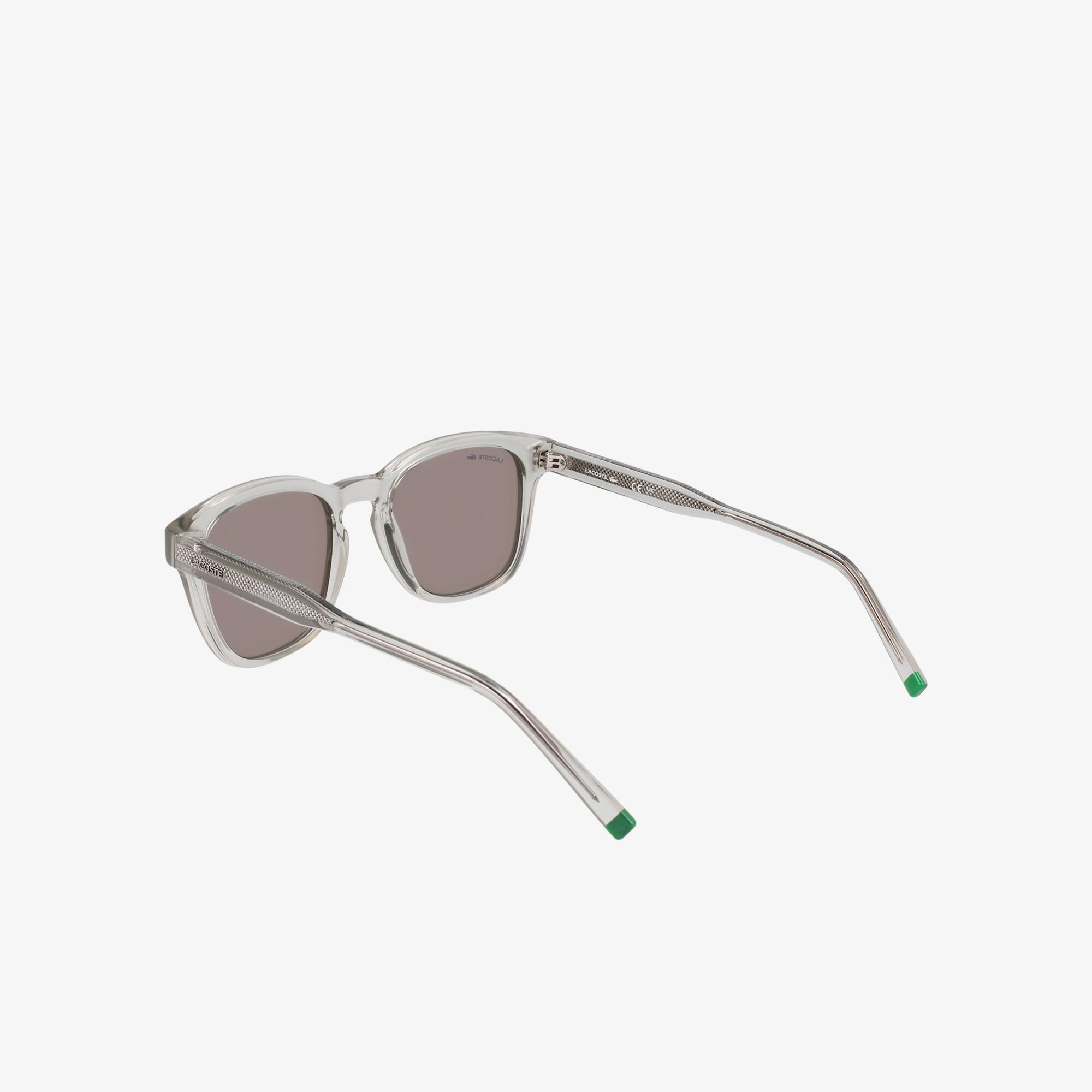 Thumbnail - Lacoste Rechteckige PETIT PIQUÉ Sonnenbrille - TRANSPARENT LIGHT GREY Size One Size