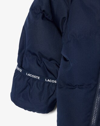 Babyoverall aus Taft mit Kapuze