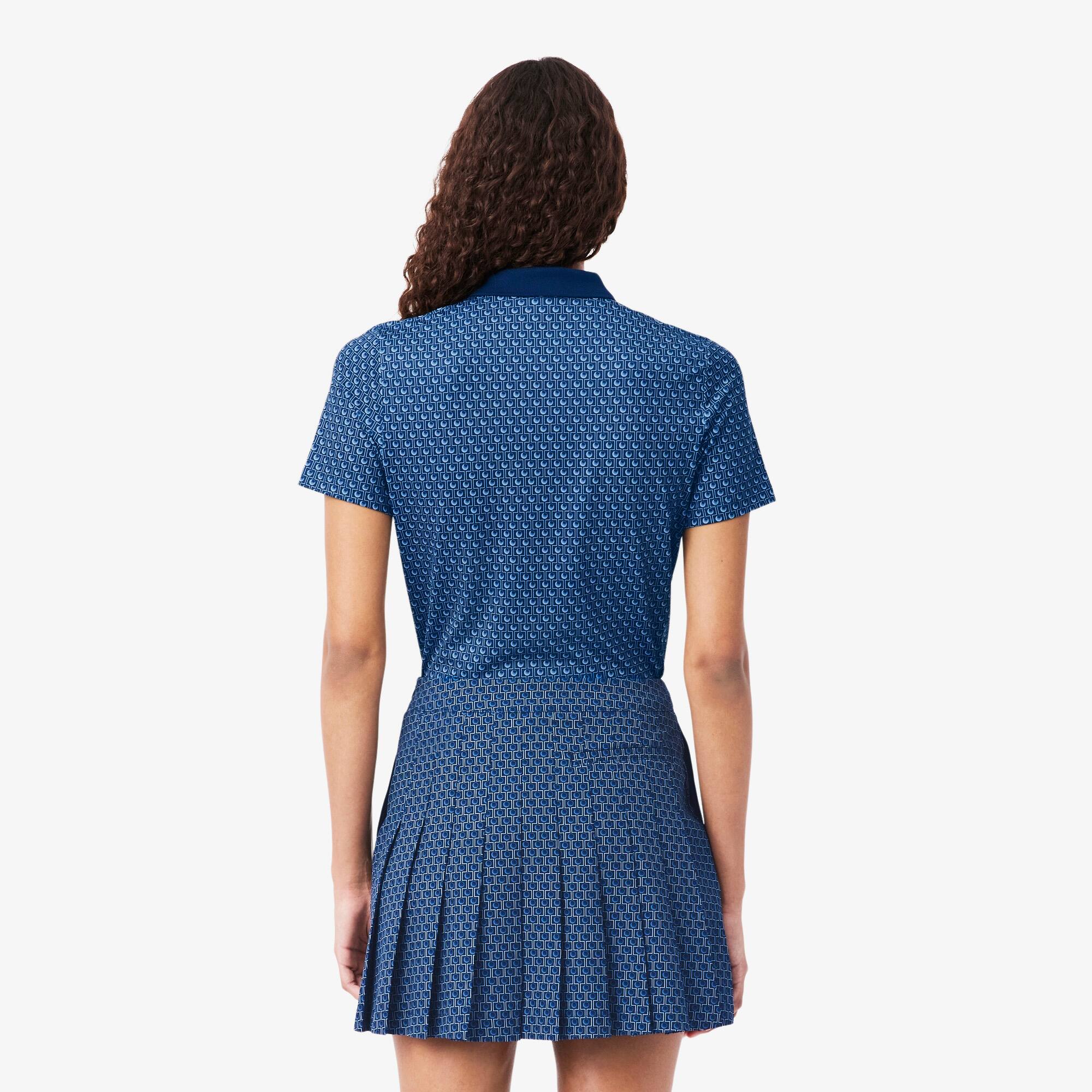 Thumbnail - Lacoste Golf-Polohemd mit UV-Schutz, Regular Fit - Navy Blau / Hellblau Size 34