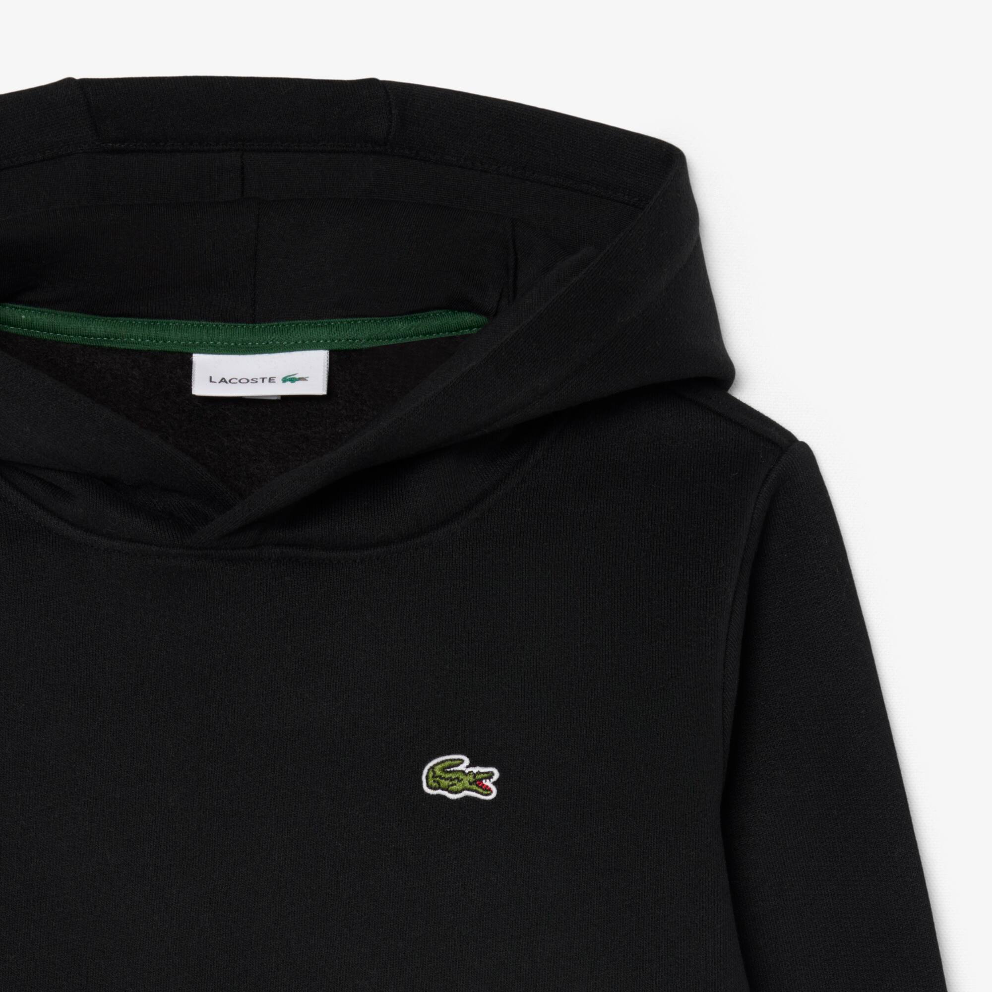 Thumbnail - Lacoste Unisex Fleece-Hoodie mit Kängurutasche - Schwarz Size 8 - 8A