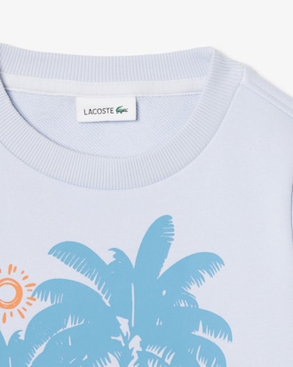 Sweatshirt aus Fleece mit Rundhalsausschnitt und Print